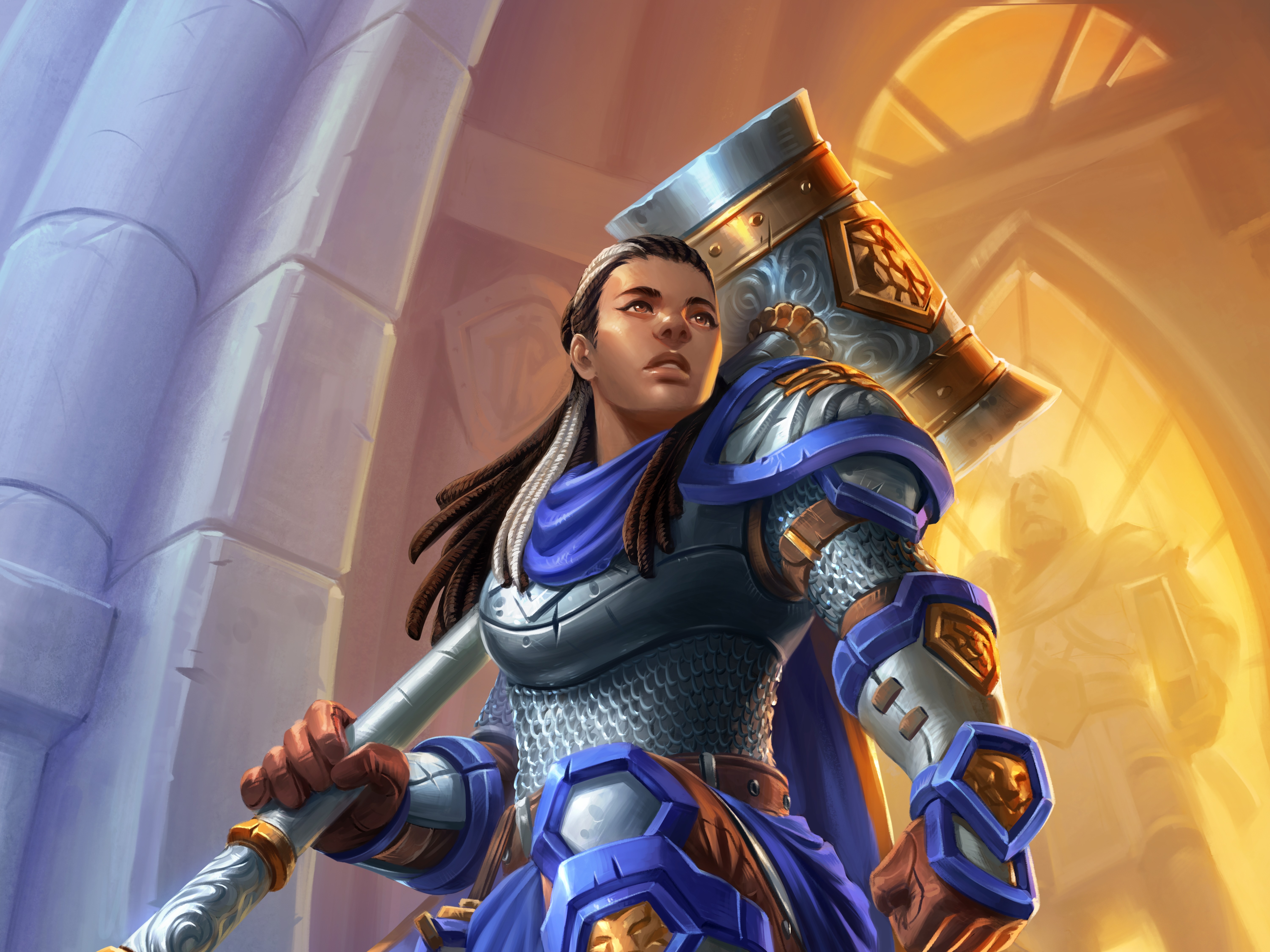Woman with hammer from Hearthstone 4K HD Wallpaper