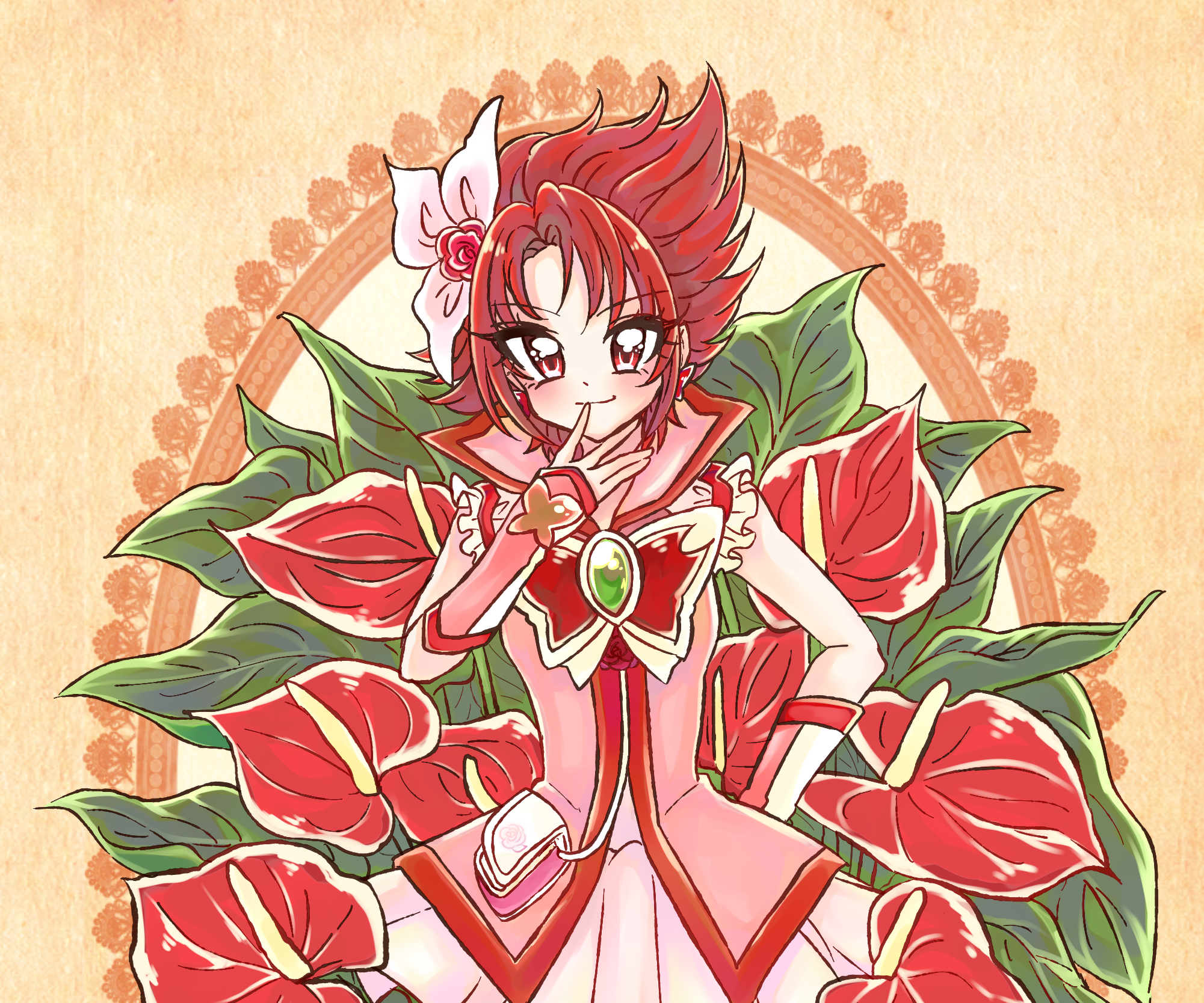 Cure Rouge from Yes! Pretty Cure 5 HD Wallpaper