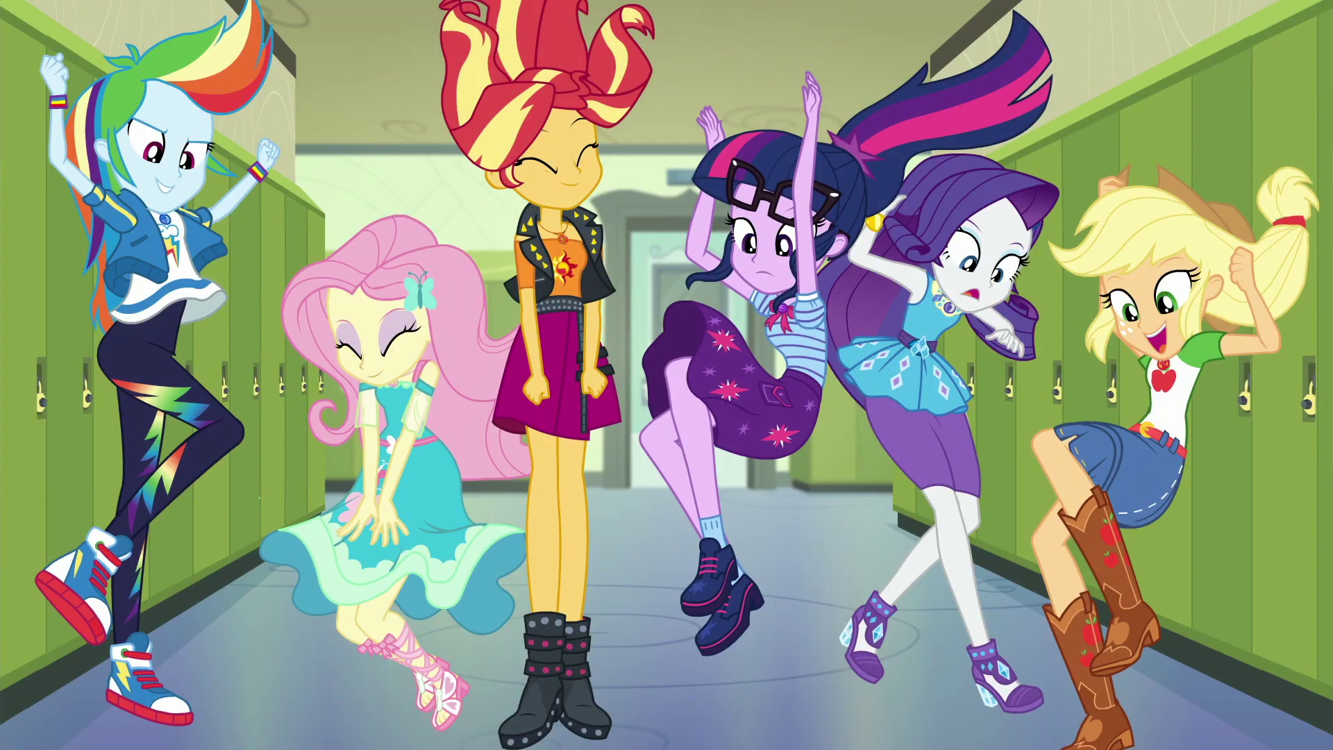 My Little Pony Equestria Girls group pose HD Wallpaper