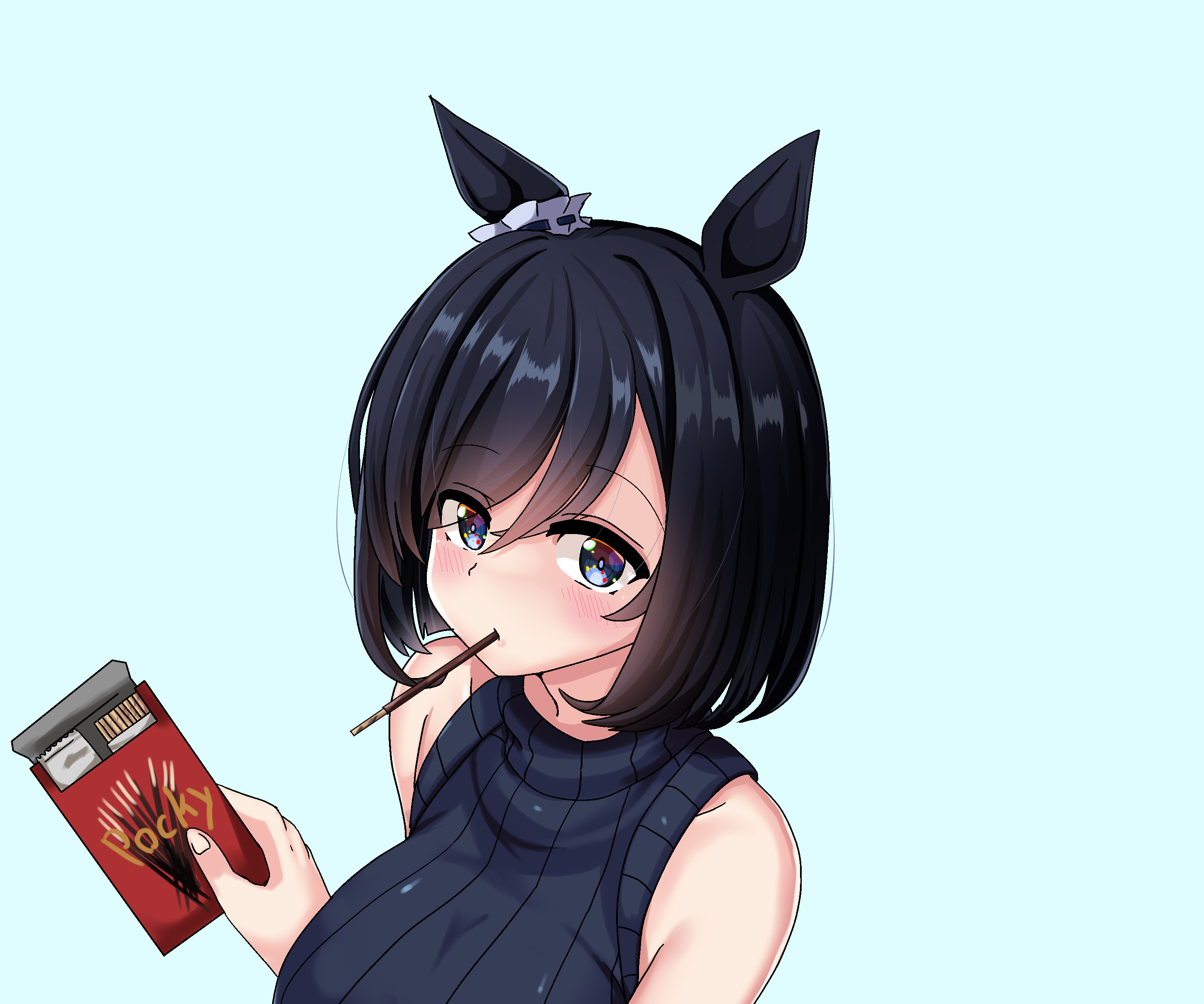 Eishin Flash from Uma Musume: Pretty Derby eating Pocky HD Wallpaper