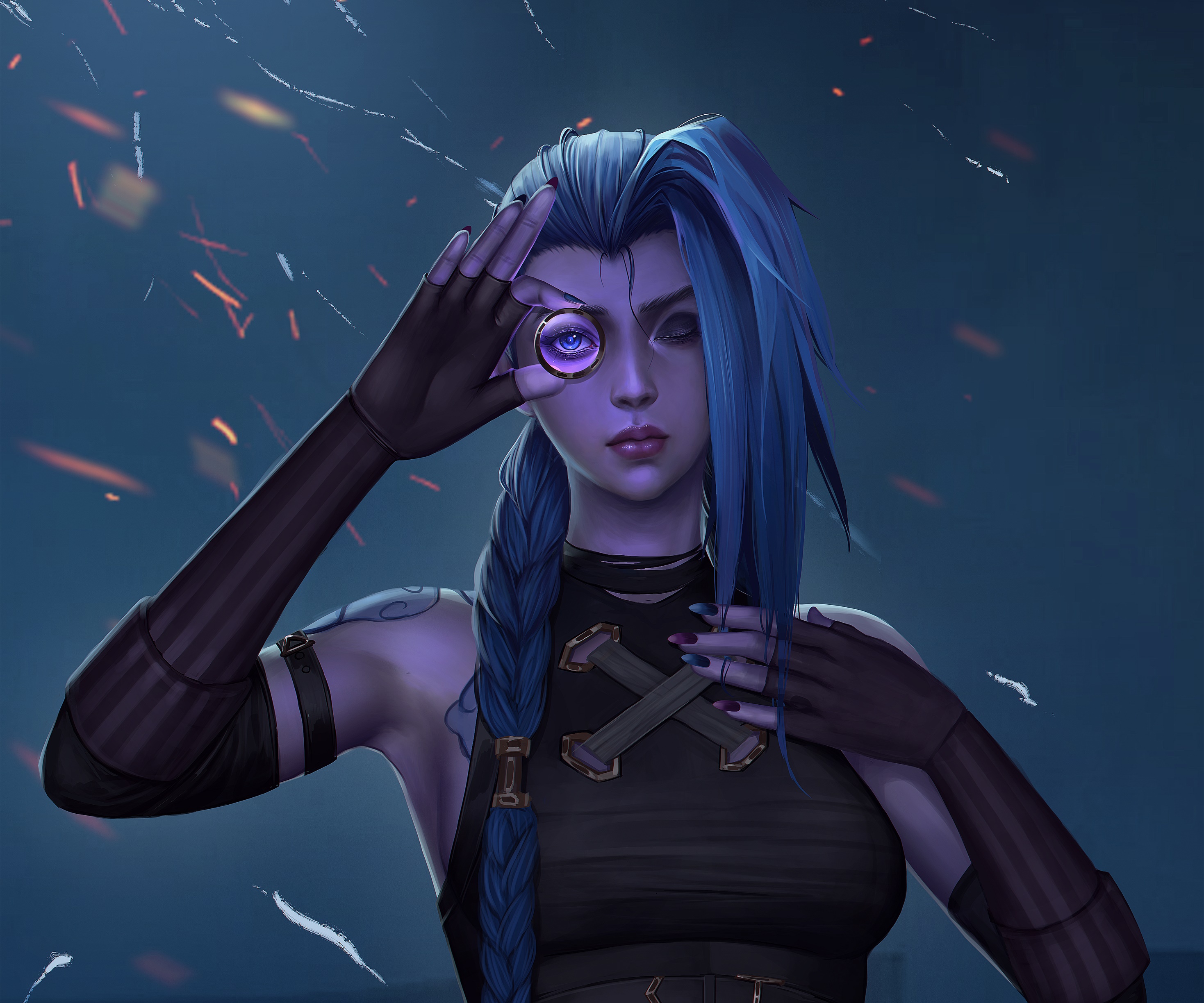 Jinx from Arcane League of Legends HD Wallpaper