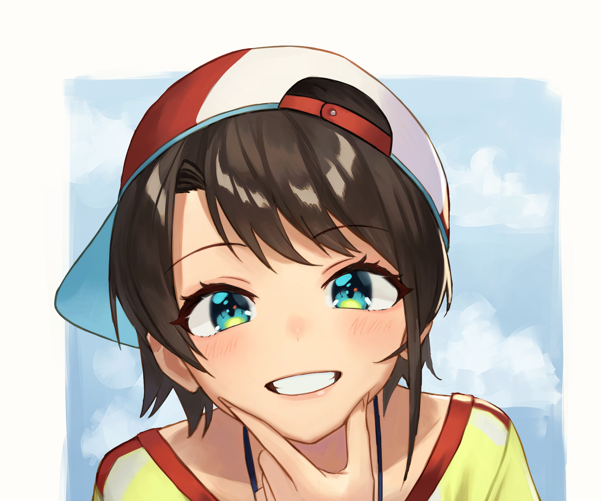 Oozora Subaru from Hololive wearing a cap HD Wallpaper