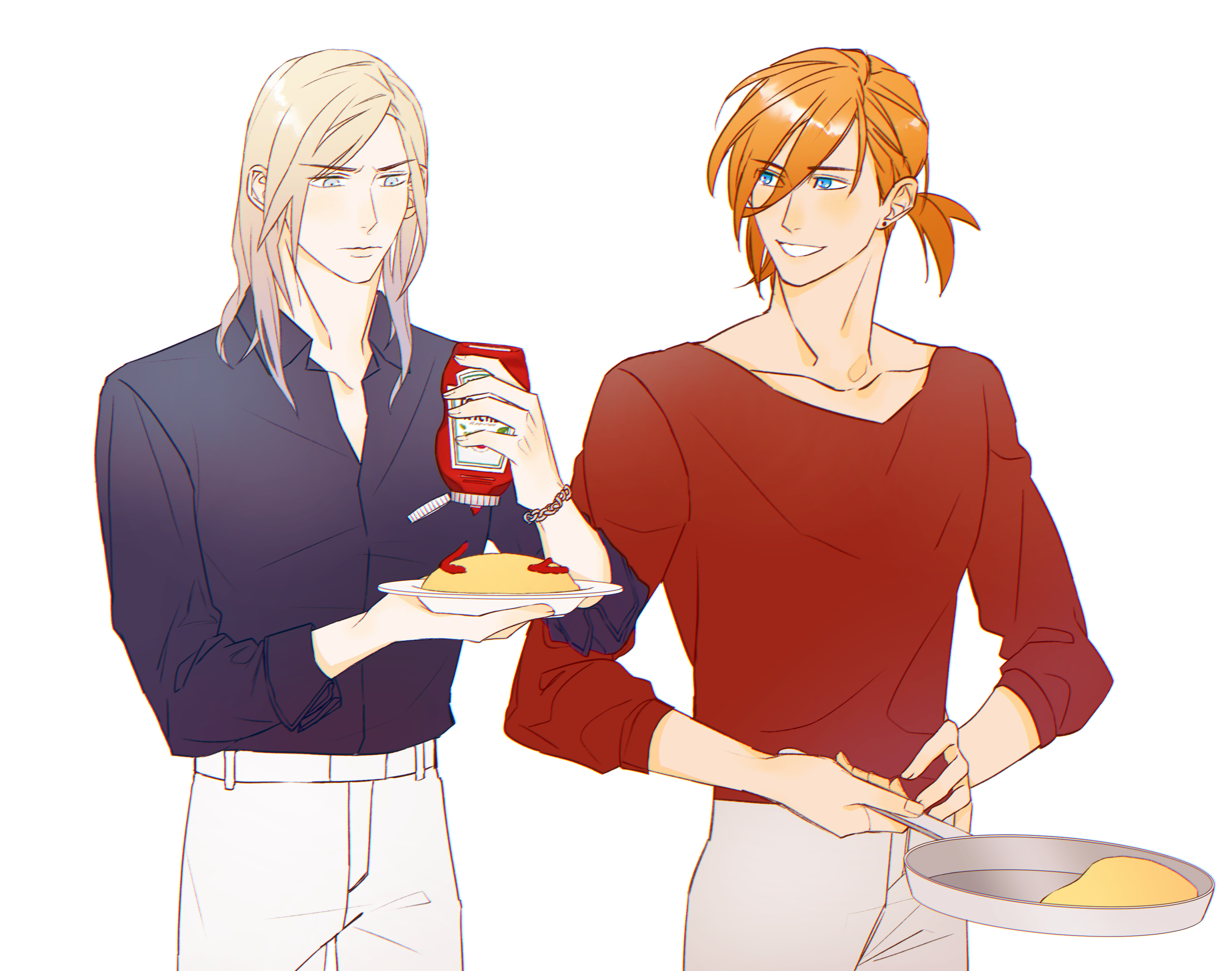 Camus and Jinguji Ren from Uta no Prince-sama cooking HD Wallpaper