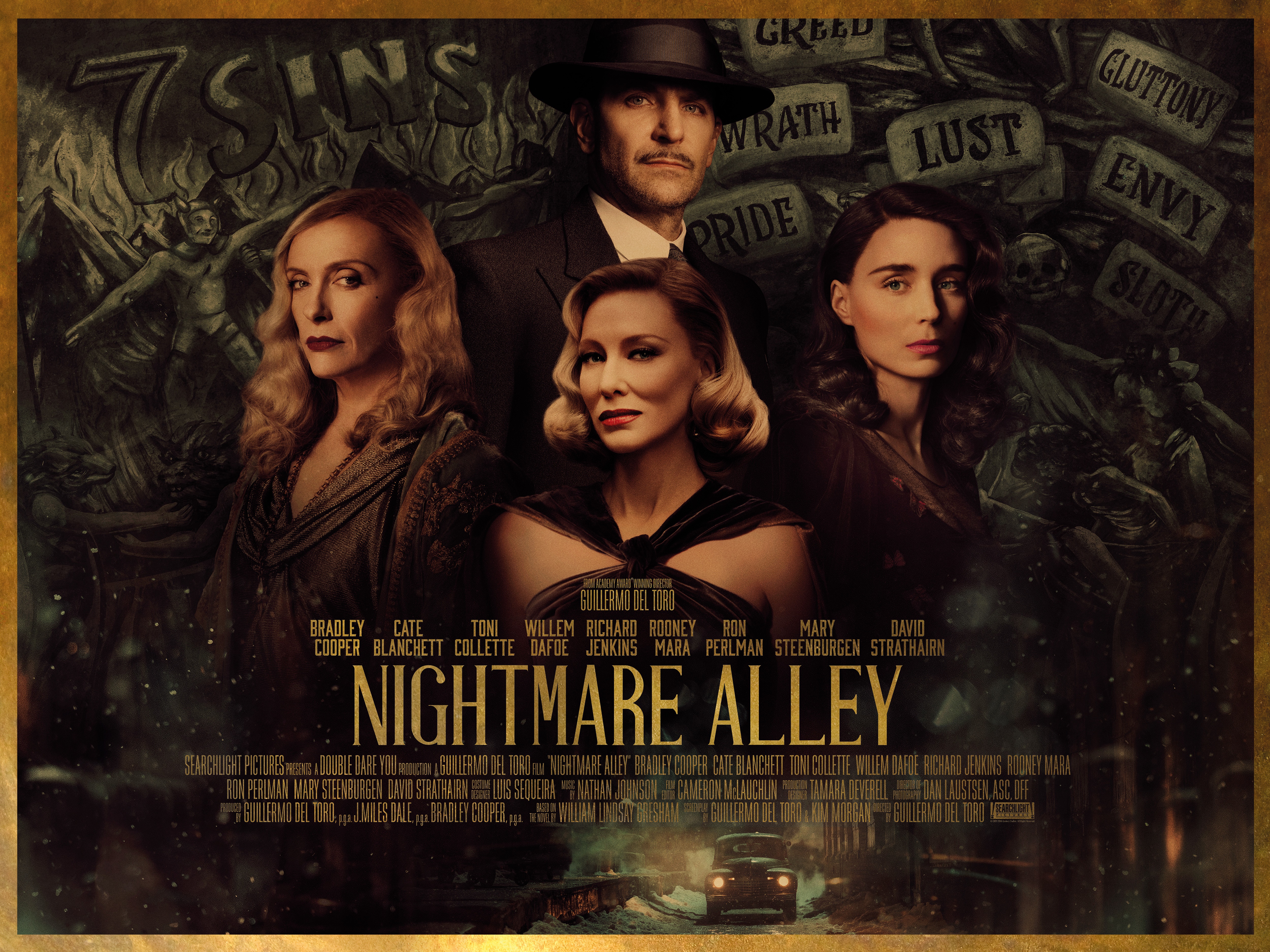 Nightmare Alley 4K starring Bradley Cooper, Cate Blanchett, Toni Collette, Rooney Mara HD Wallpaper