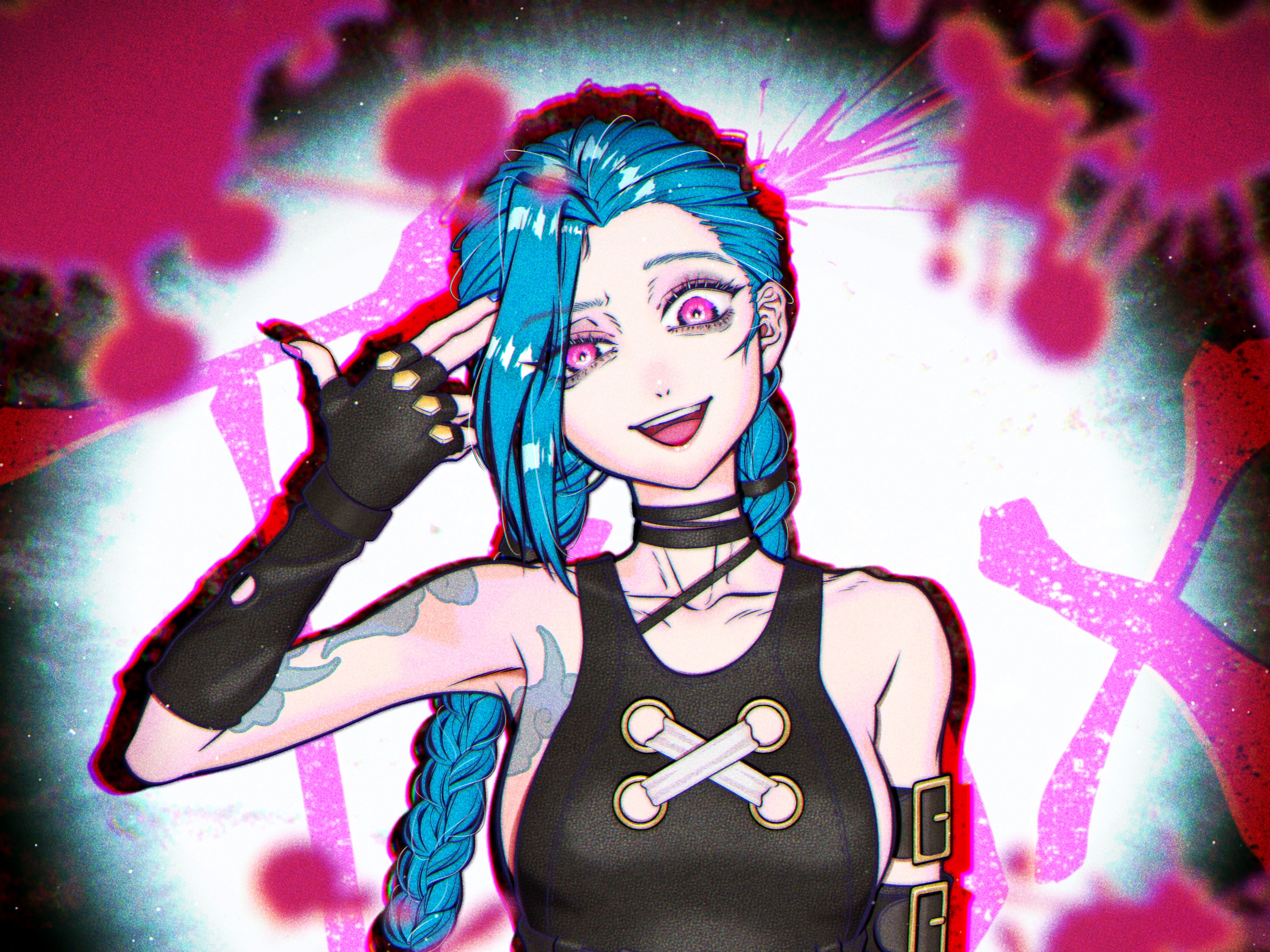 Jinx from Arcane League of Legends 4K HD Wallpaper