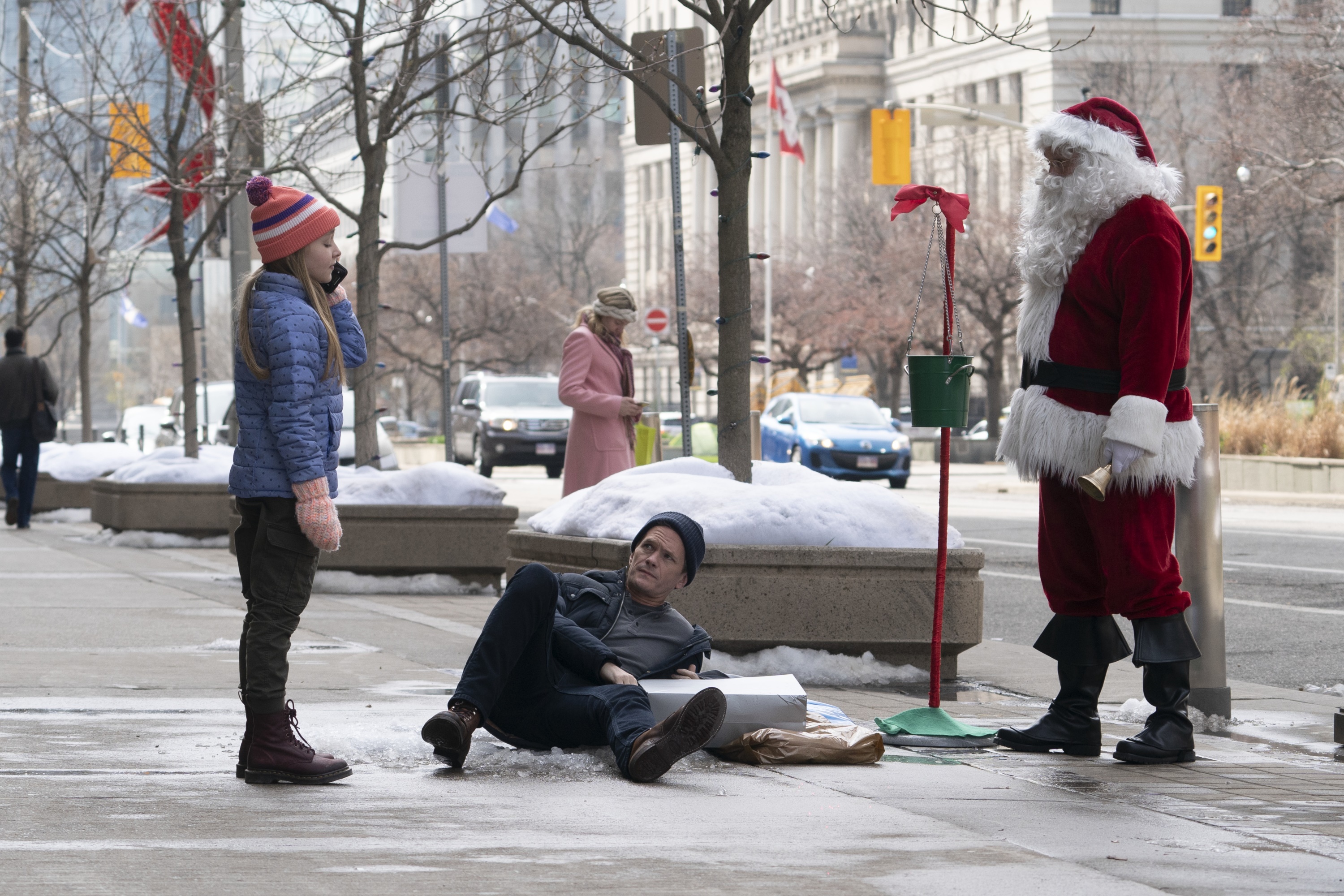 Neil Patrick Harris and Sophia Reid-Gantzert in 8-Bit Christmas HD Wallpaper