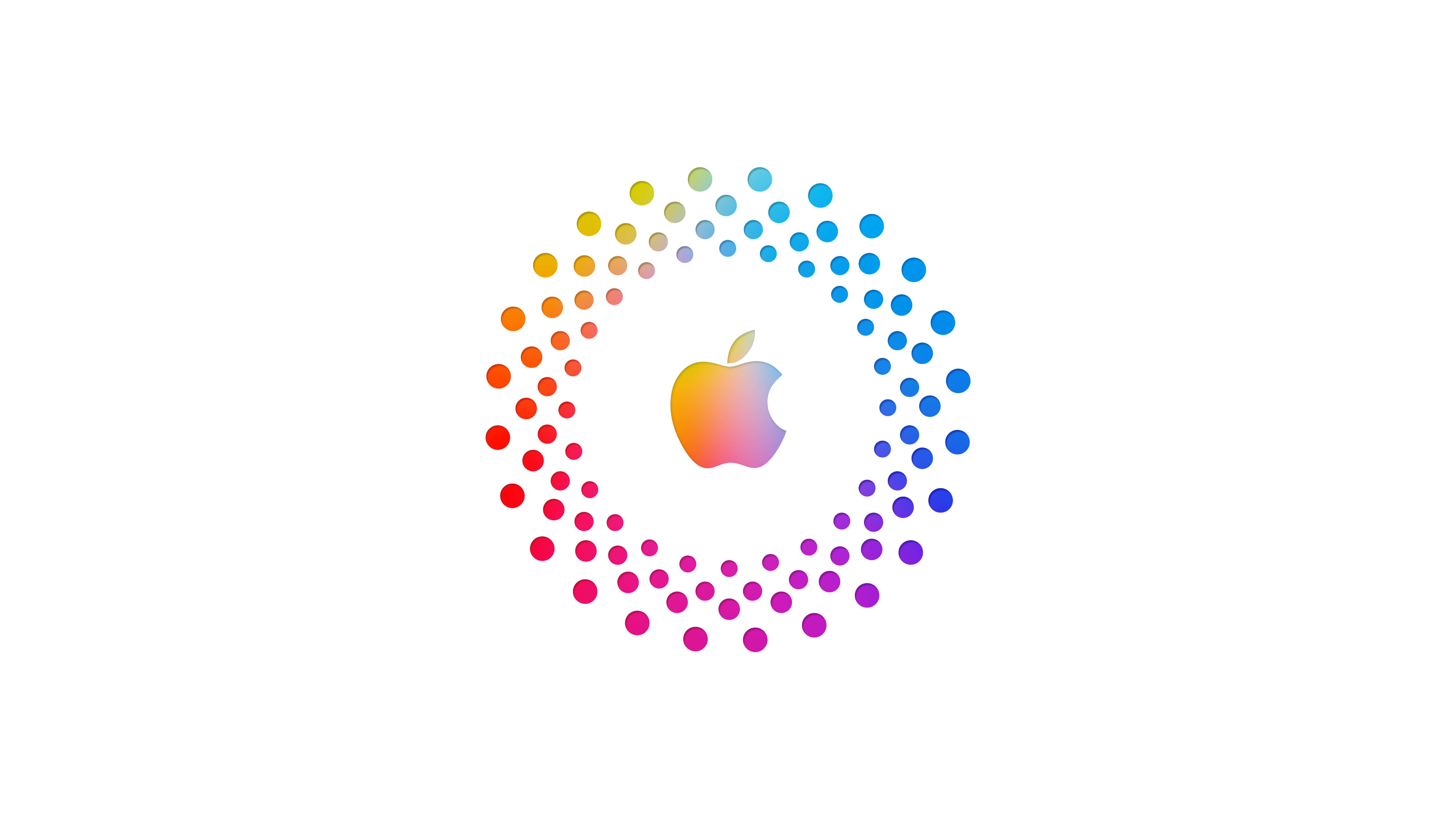 Apple 4K Logo with Colorful Dots HD Wallpaper