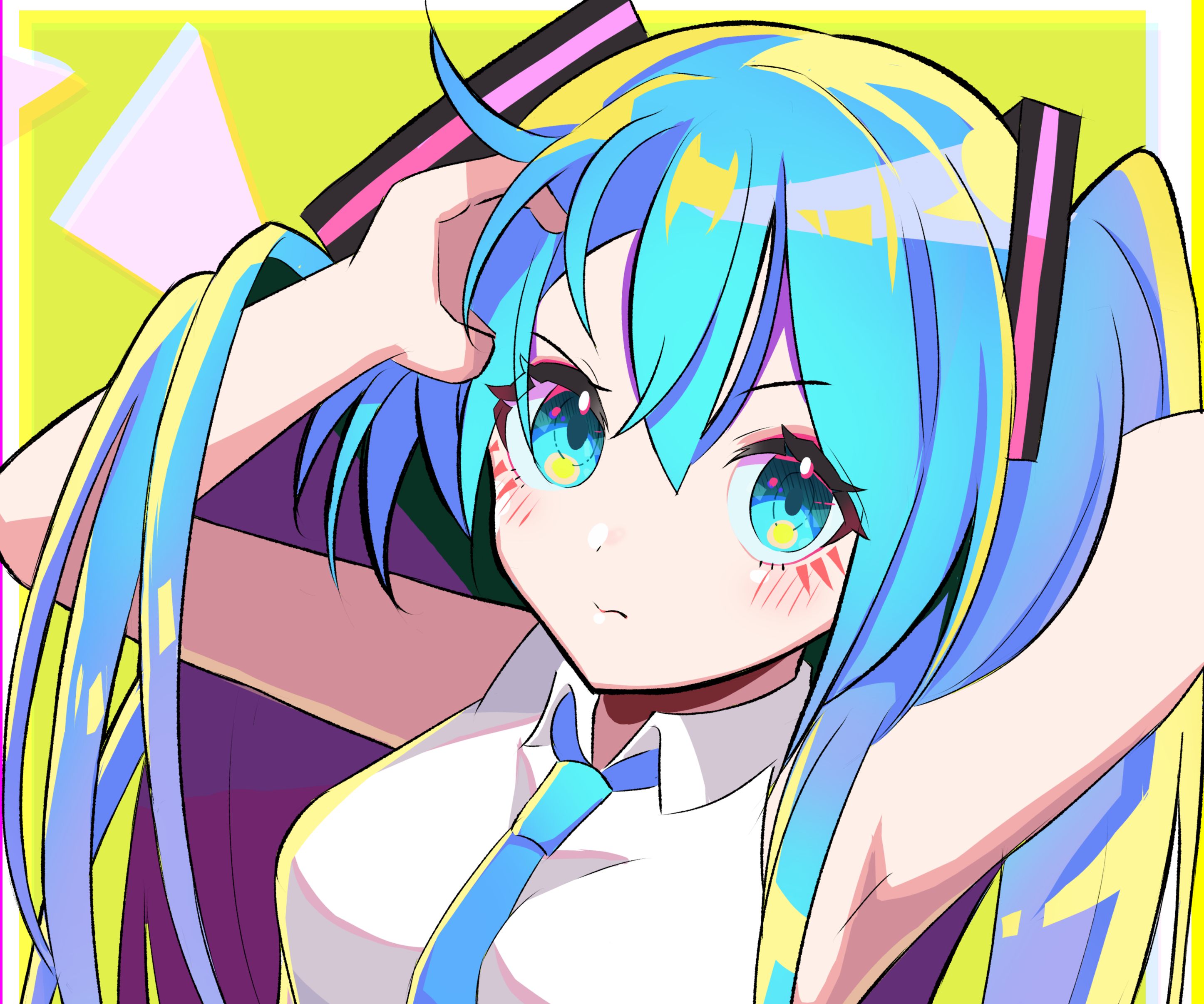 Hatsune Miku from Vocaloid HD Wallpaper