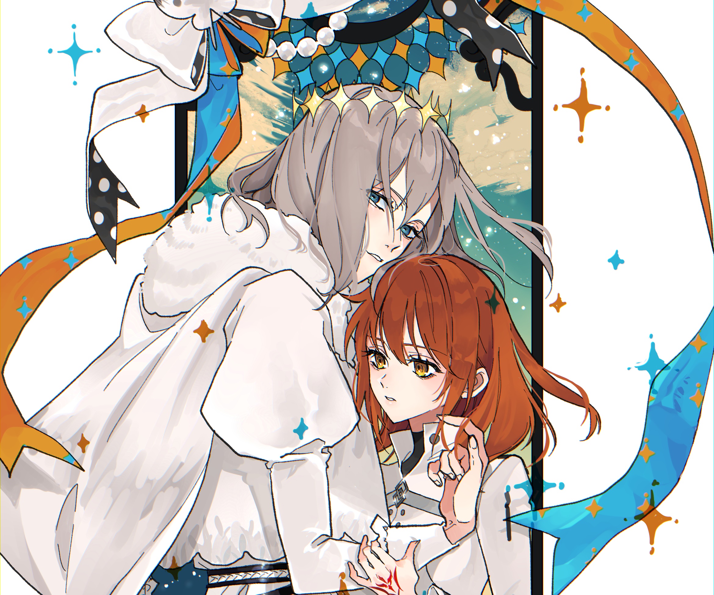 Gudako and Oberon from Fate/Grand Order HD Wallpaper