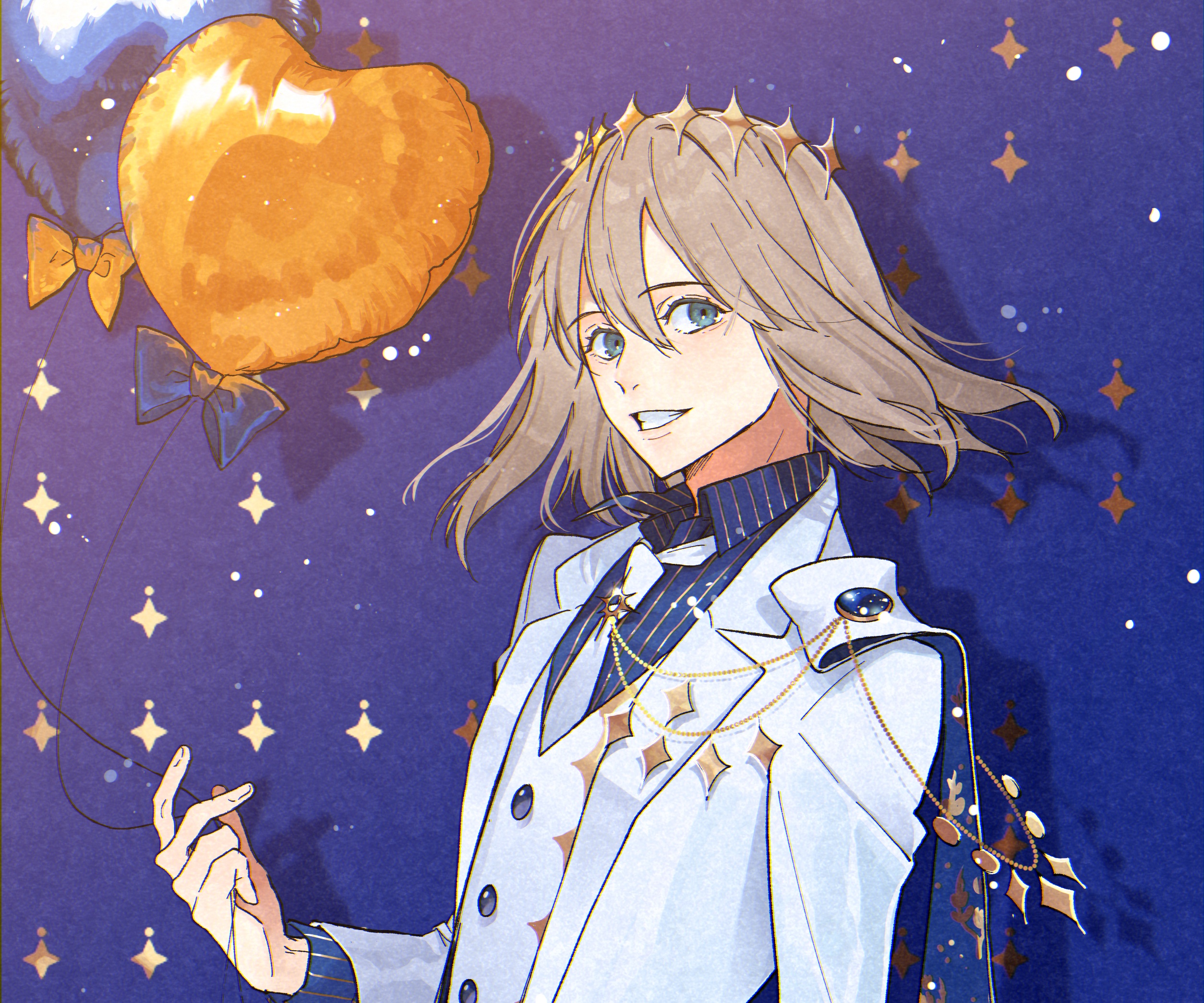 Oberon from Fate/Grand Order with a heart balloon HD Wallpaper