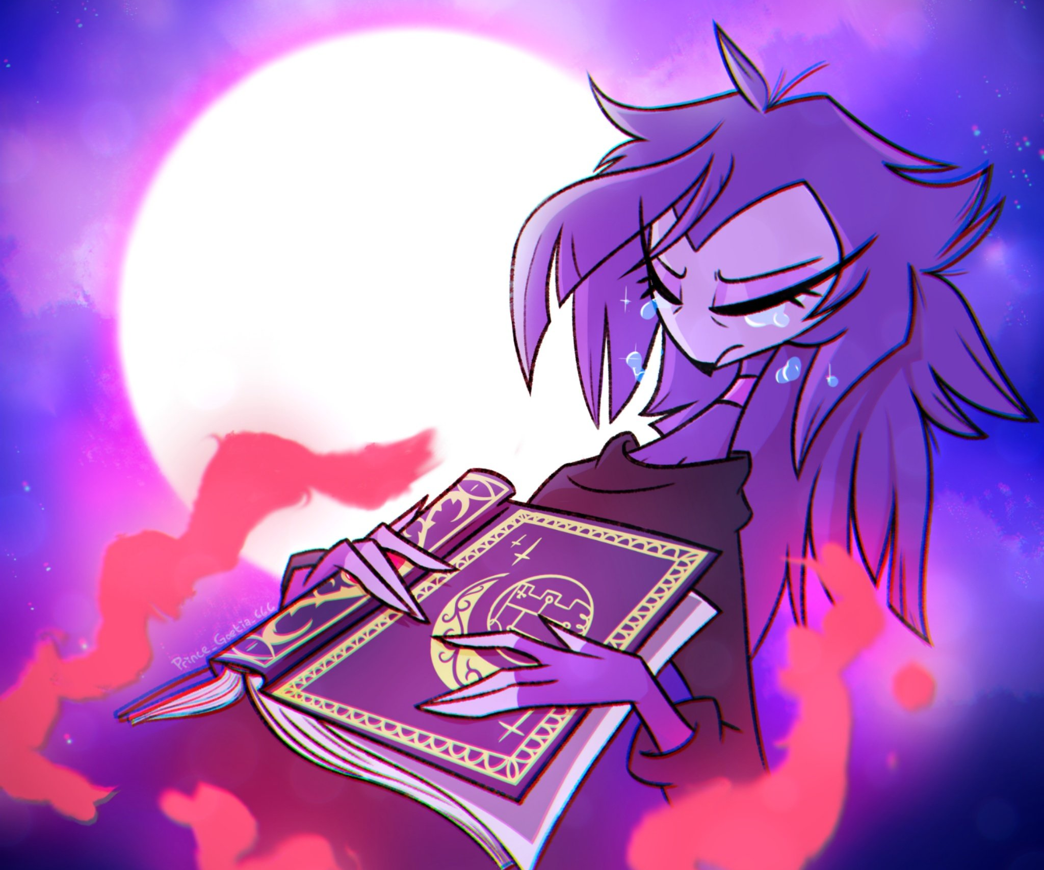 Octavia from Helluva Boss reading a book HD Wallpaper