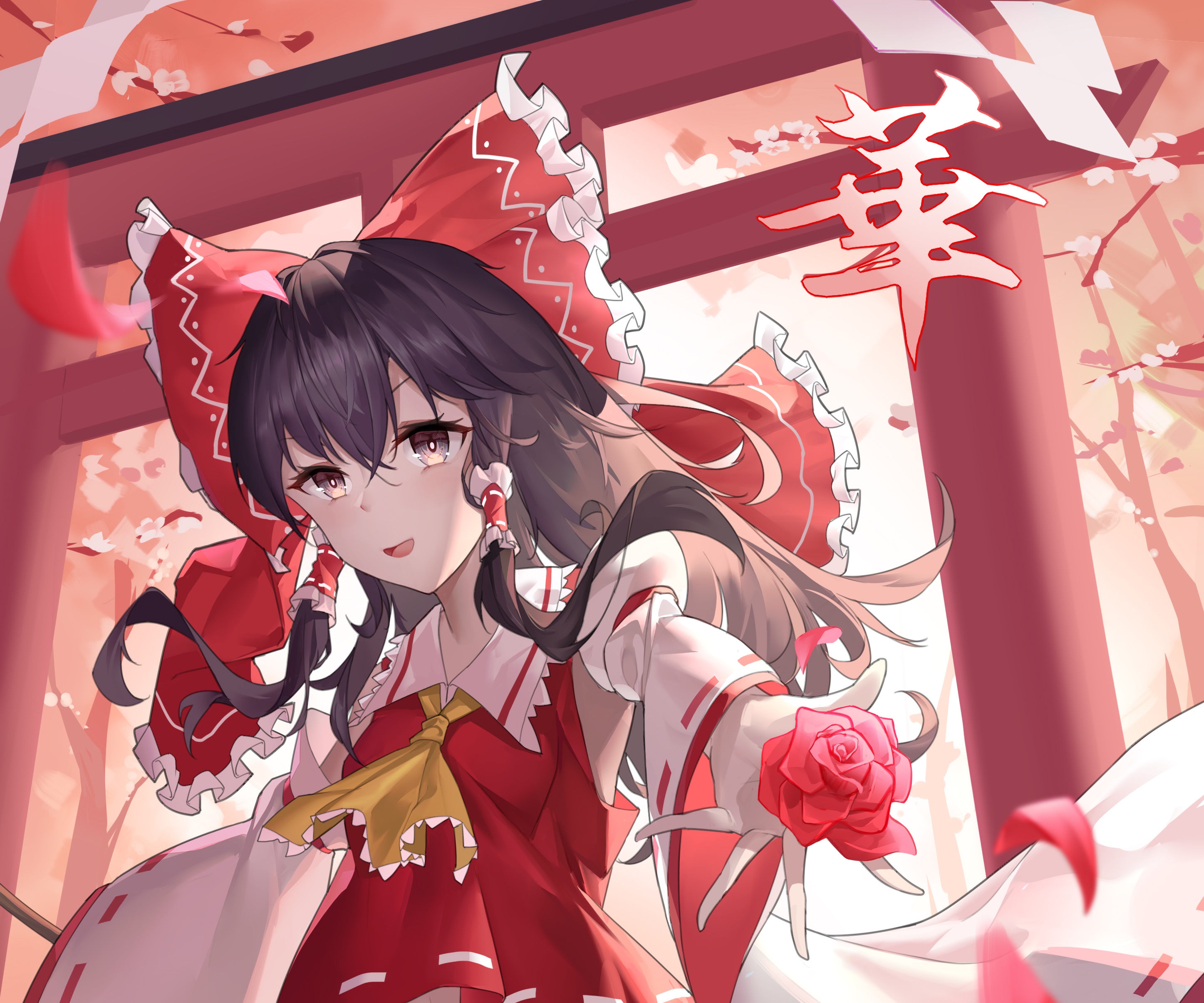 Reimu Hakurei from Touhou Project HD Wallpaper