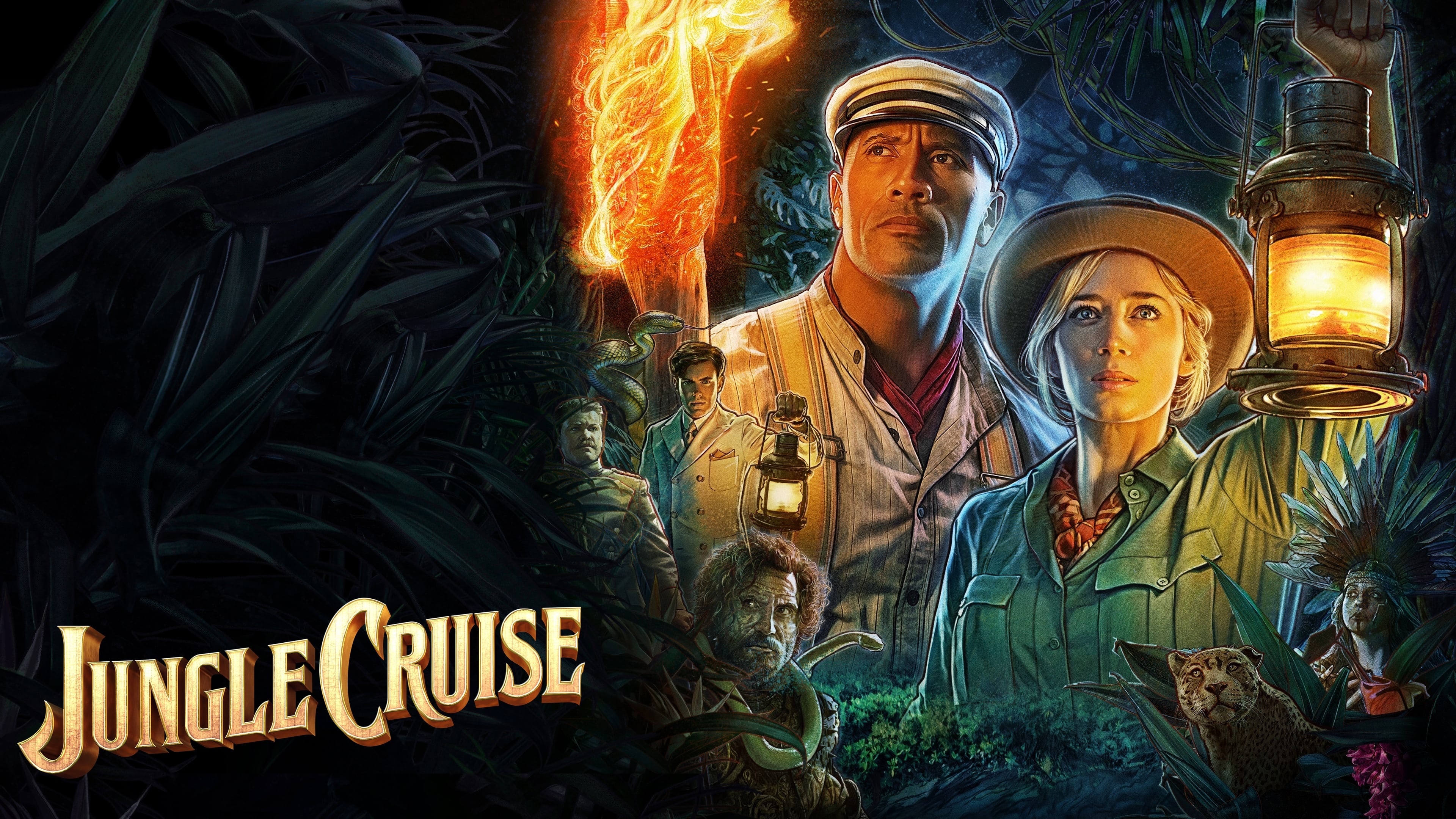 Jungle Cruise 4K with Emily Blunt and Dwayne Johnson HD Wallpaper