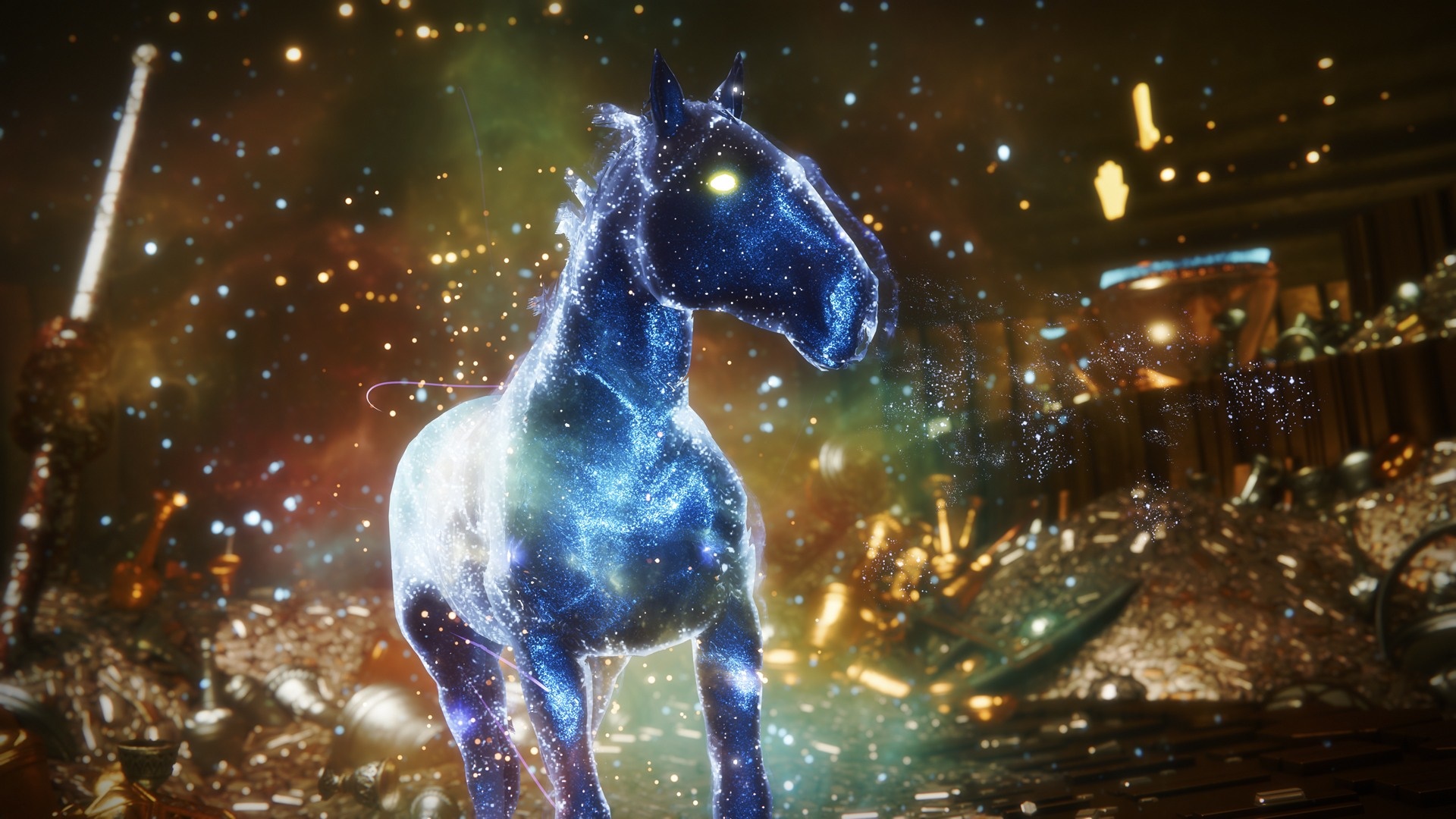 A cosmic horse made of stars in Destiny 2 HD Wallpaper