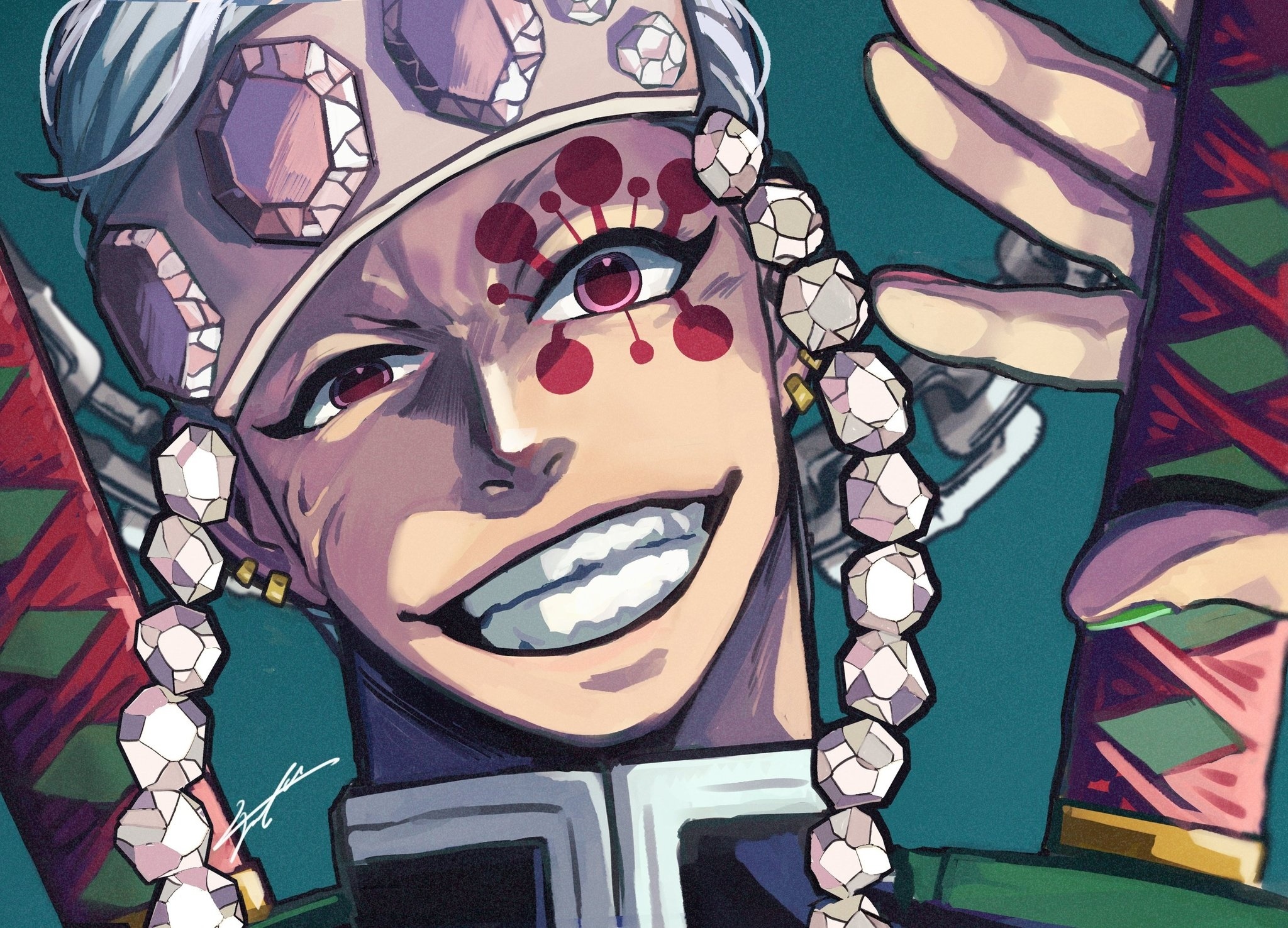 Tengen Uzui from Demon Slayer: Kimetsu No Yaiba HD Wallpaper