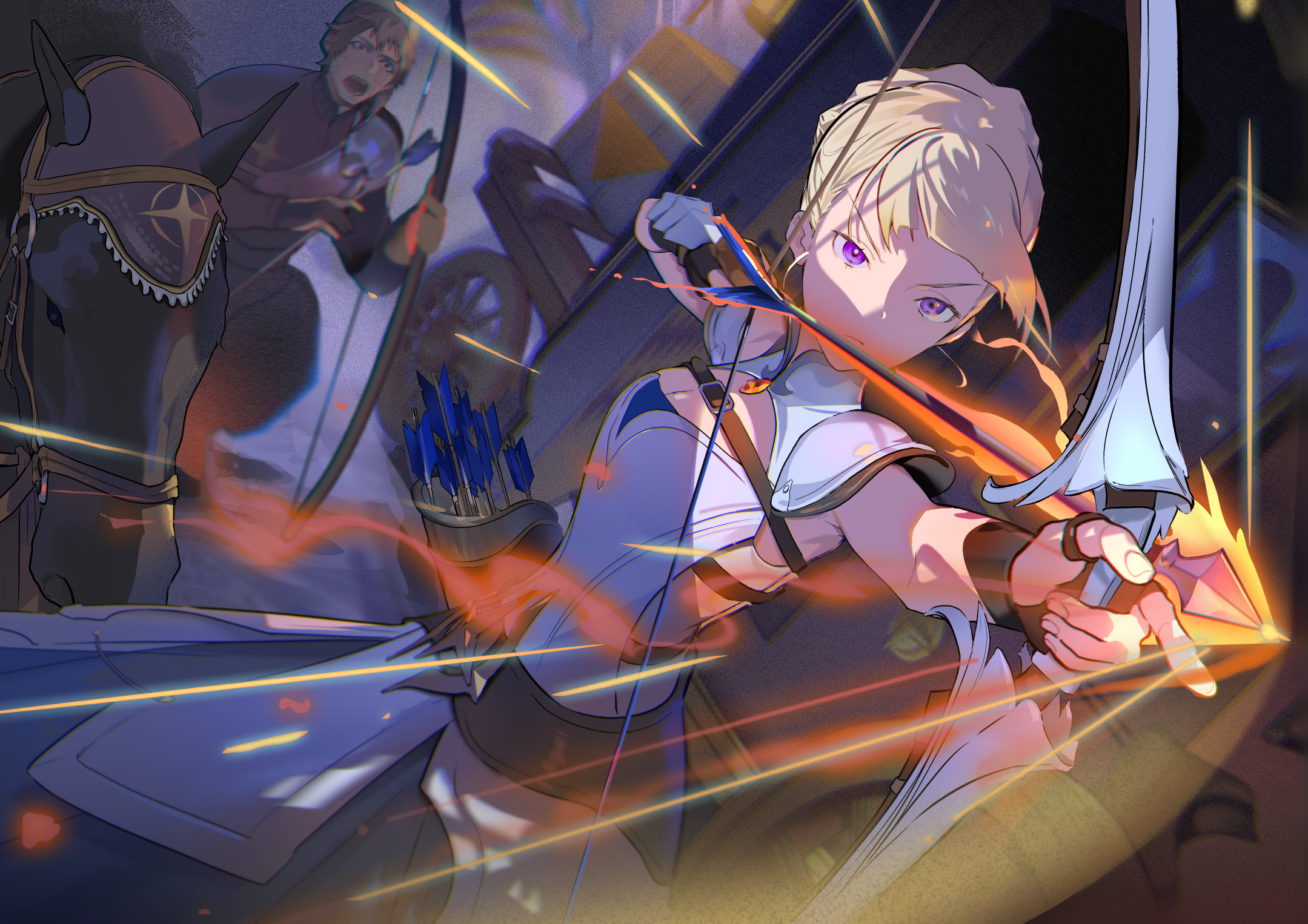 Gwyneth from AFK Arena aiming a bow HD Wallpaper