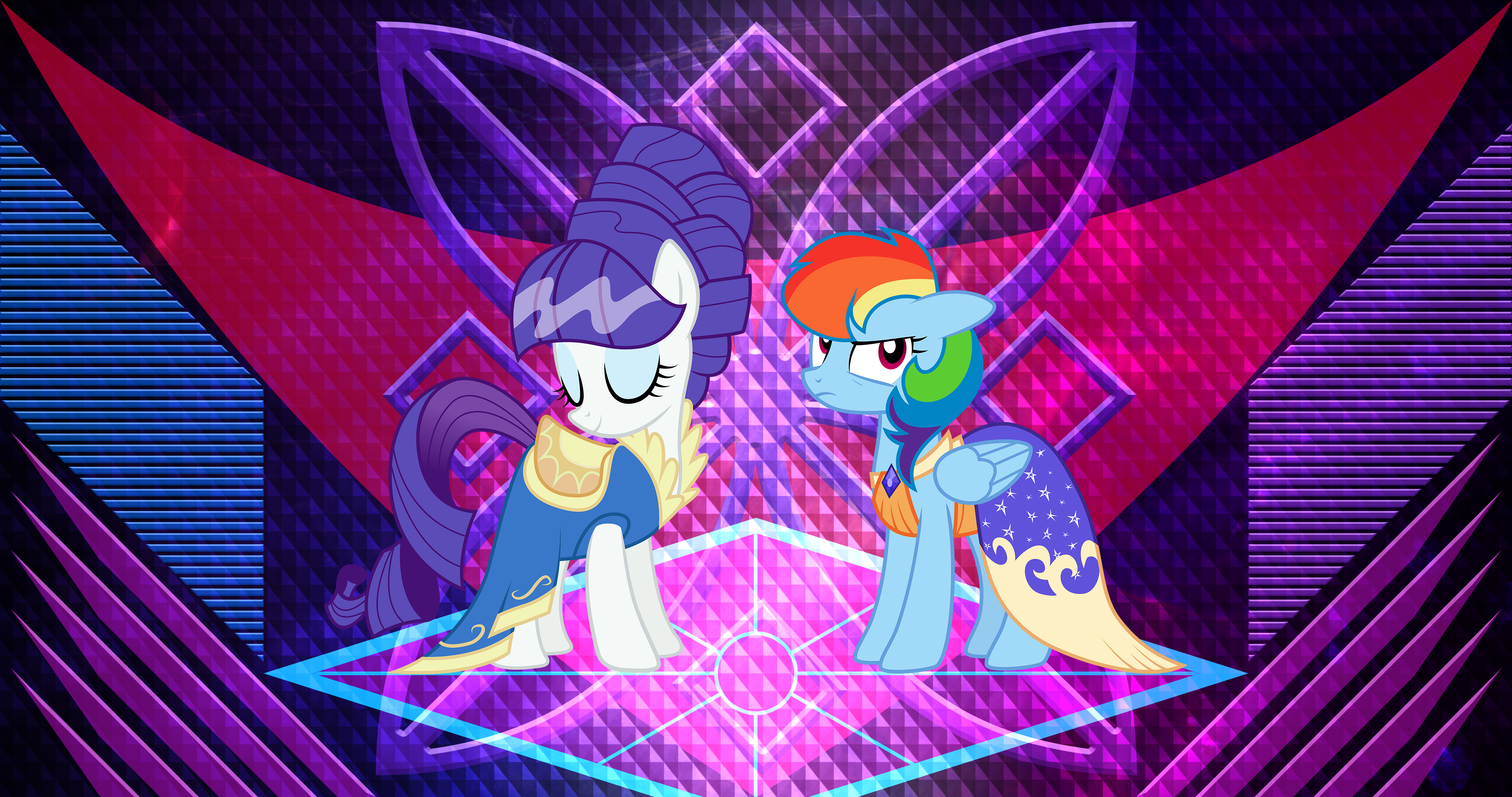 Rarity and Rainbow Dash from My Little Pony: Friendship Is Magic 4K HD Wallpaper