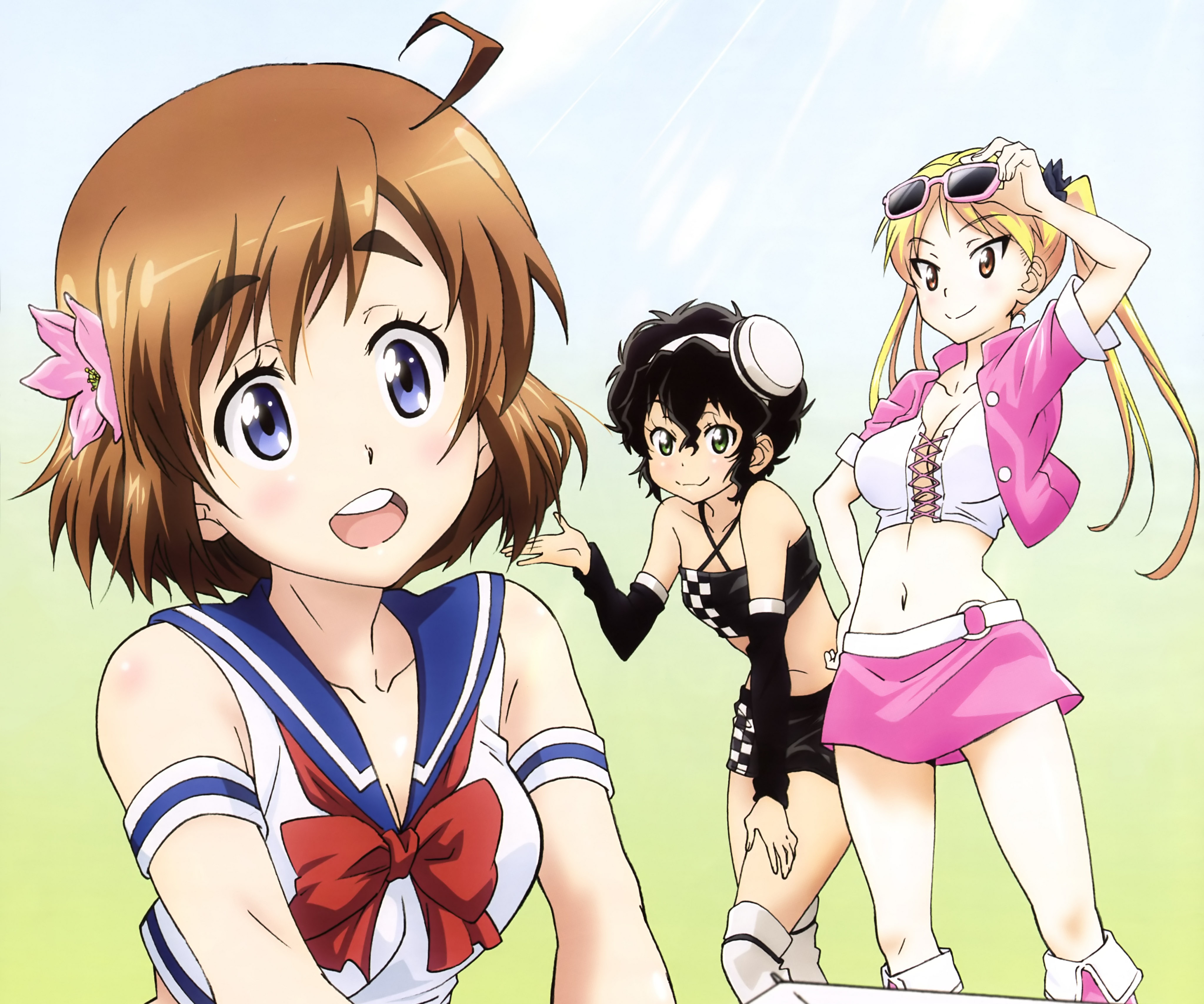 Bakuon!! 4K: Hane Sakura, Onsa Amano, Rin Suzunoki HD Wallpaper