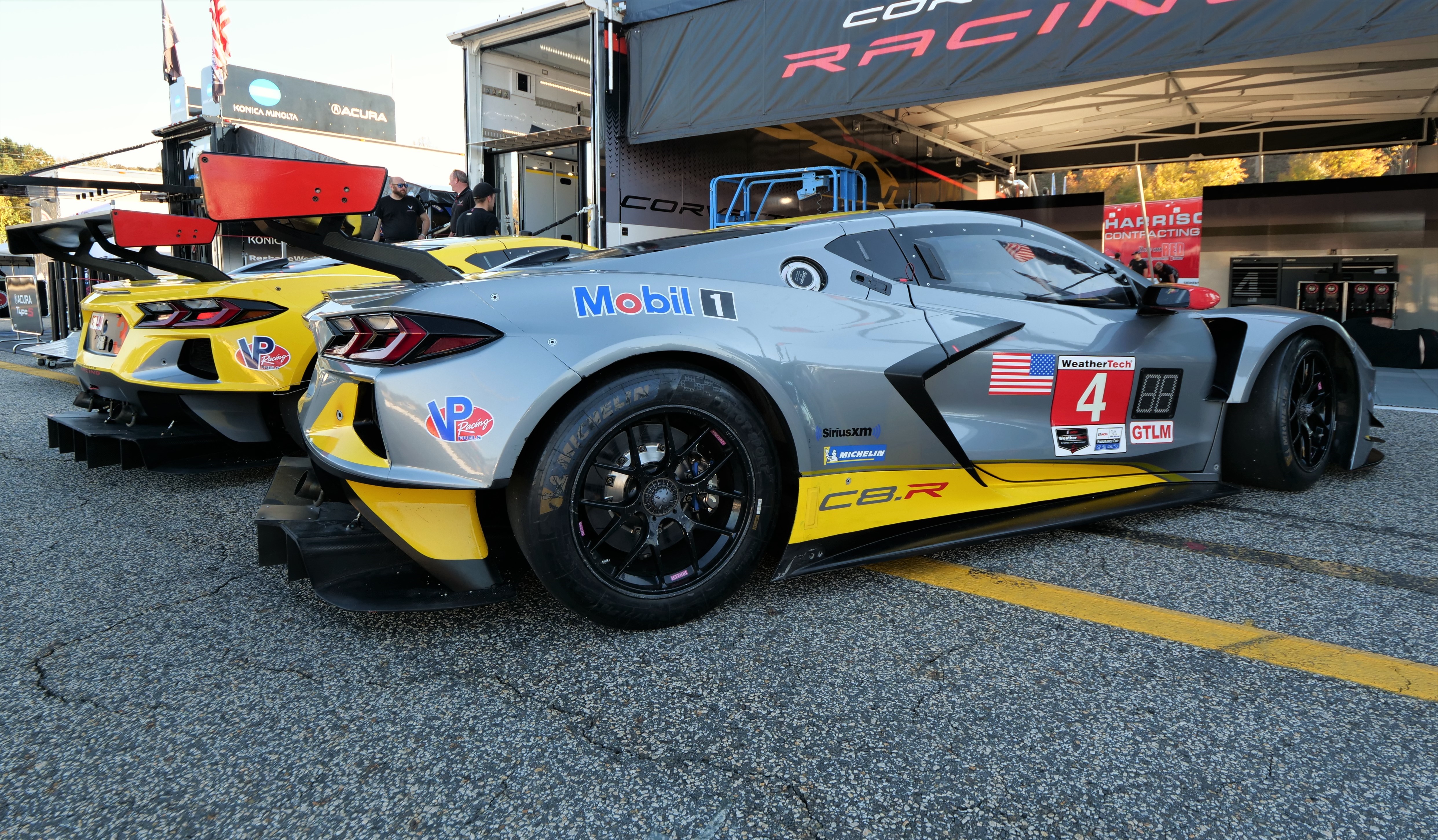 Corvette Racing C8.R cars at Petit Le Mans HD Wallpaper