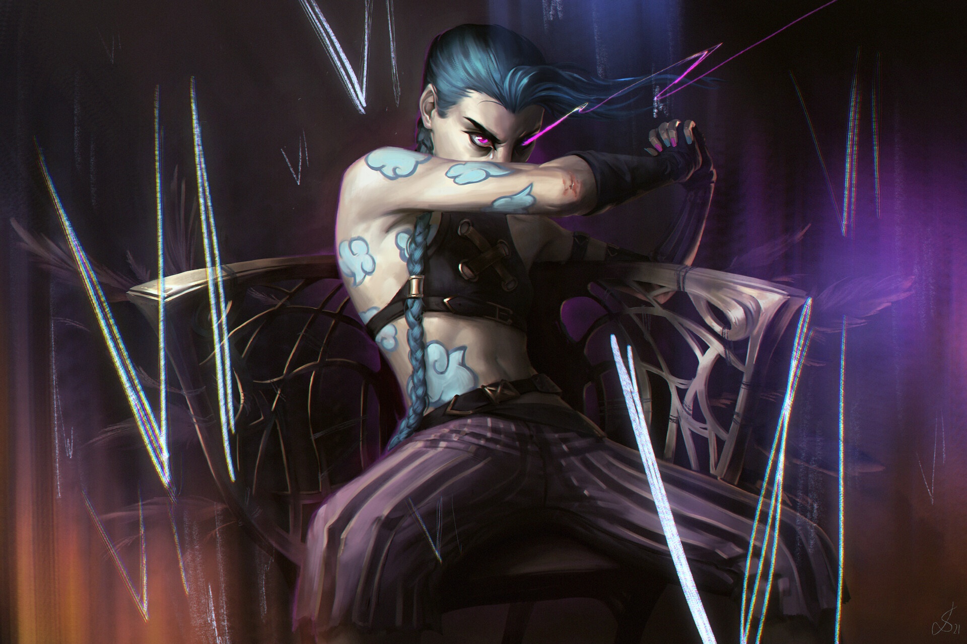 Jinx from Arcane HD Wallpaper