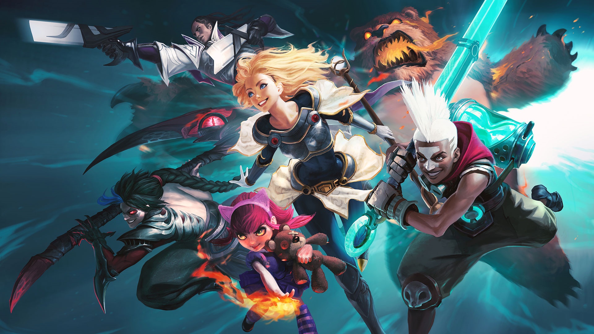 League of Legends characters with Ekko HD Wallpaper