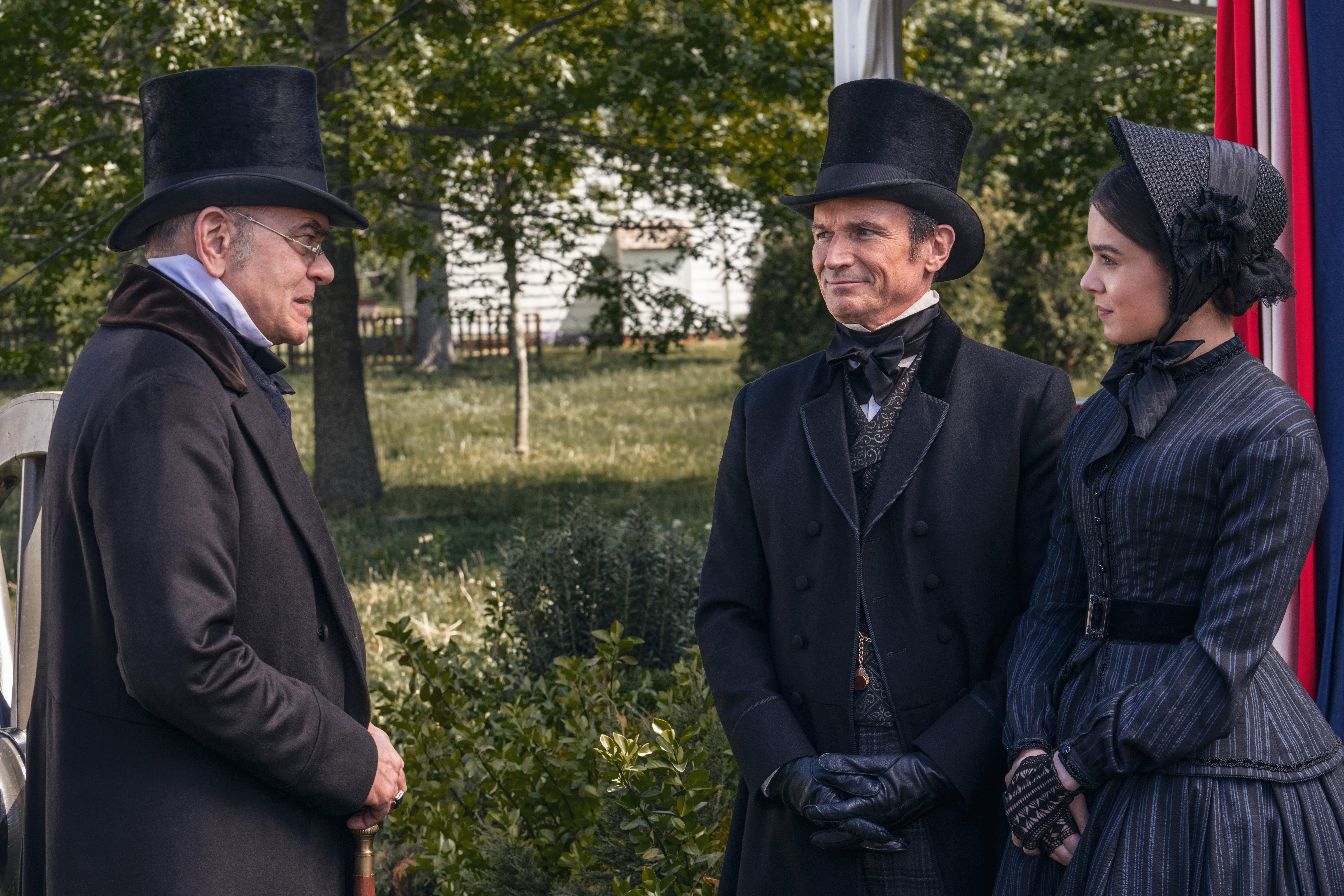 Toby Huss and Hailee Steinfeld in Dickinson HD Wallpaper