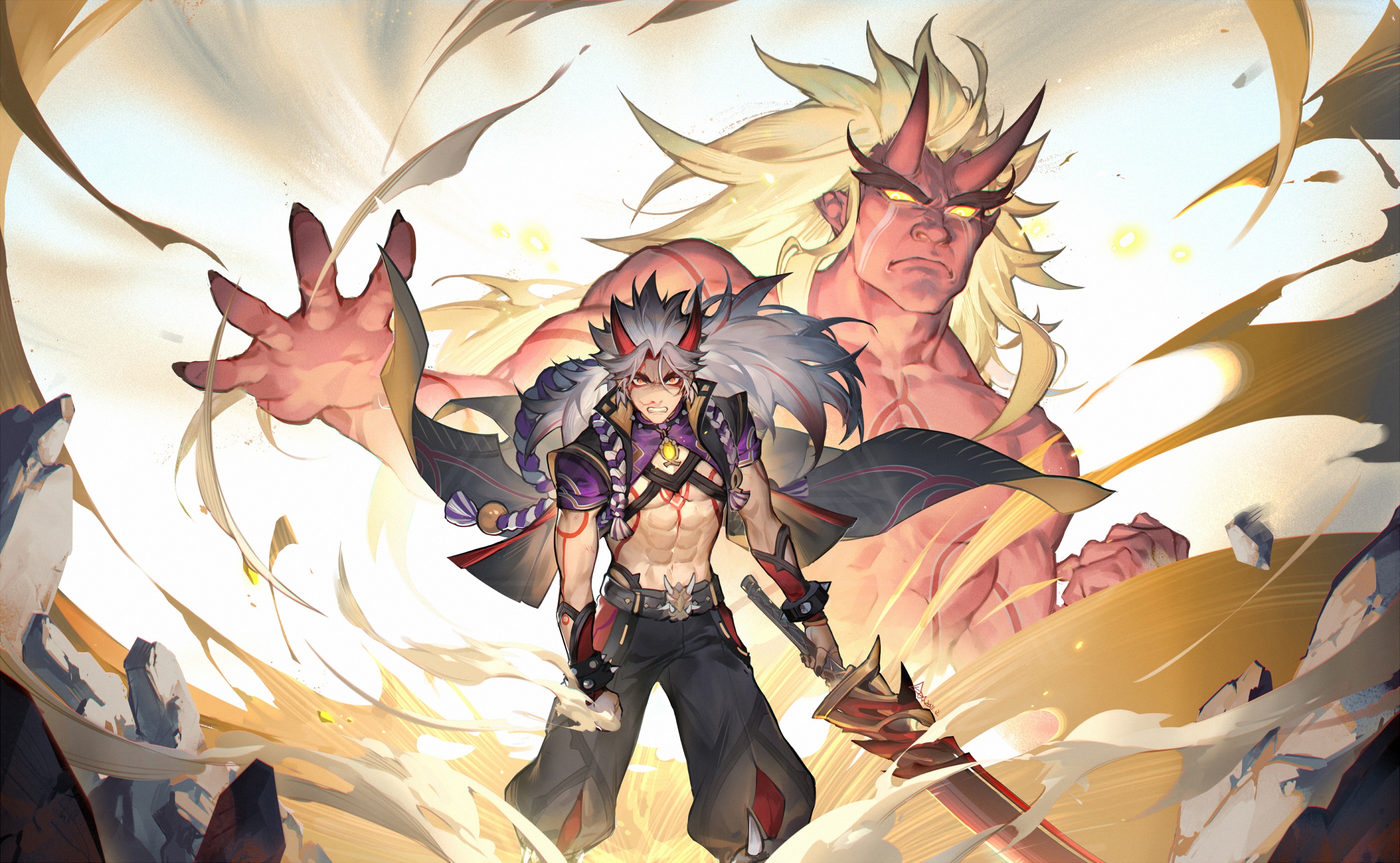 Arataki Itto from Genshin Impact HD Wallpaper