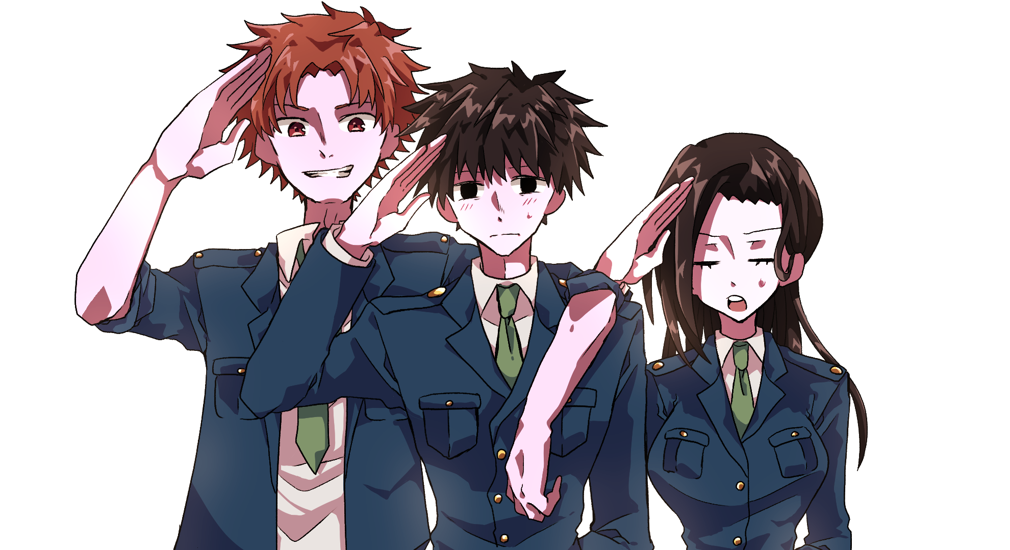 Megumi Sasahara, Keiji Shinogi, and another character from Your Turn To Die HD Wallpaper