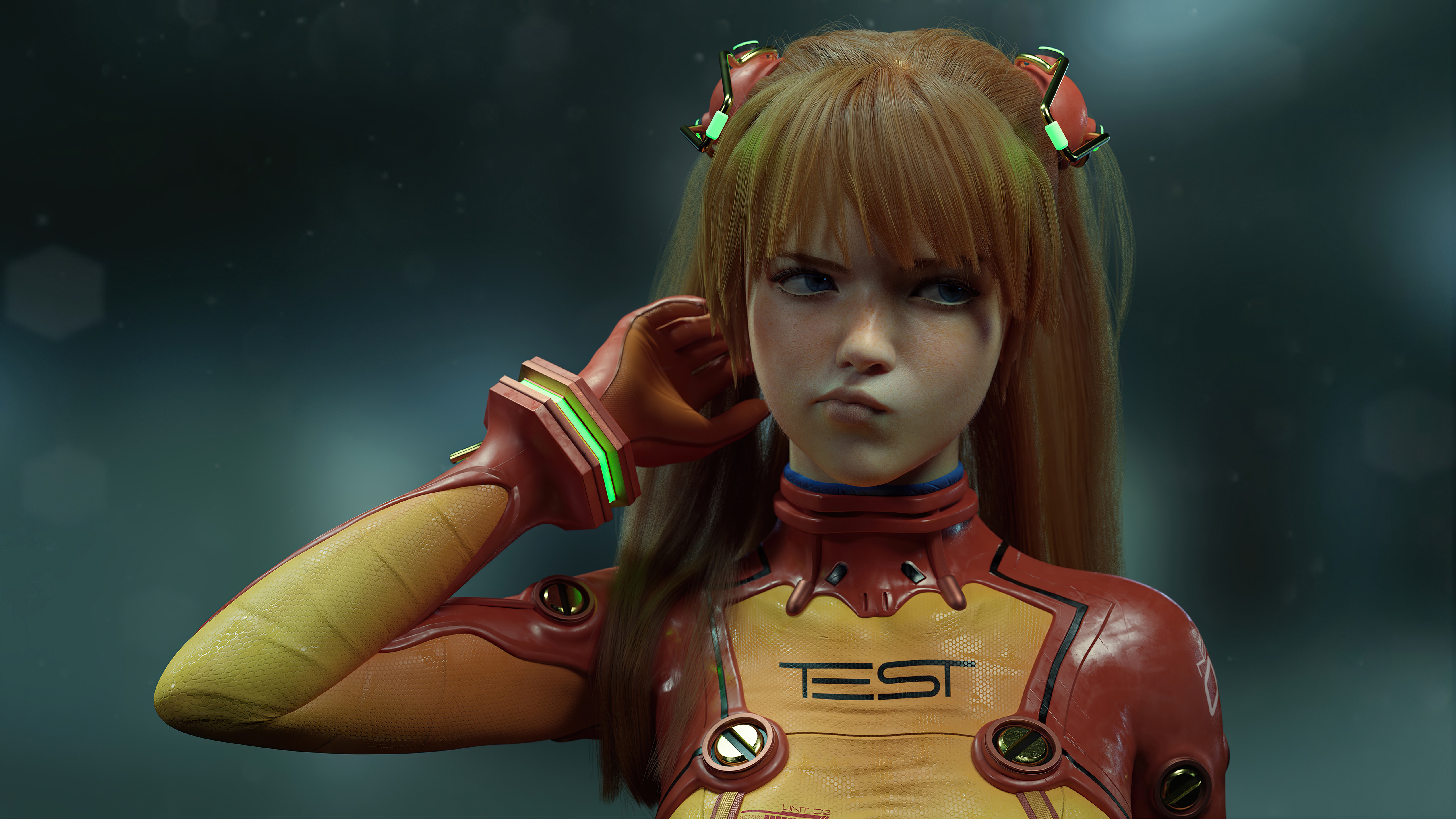 Asuka Langley Soryu from Neon Genesis Evangelion 4K HD Wallpaper