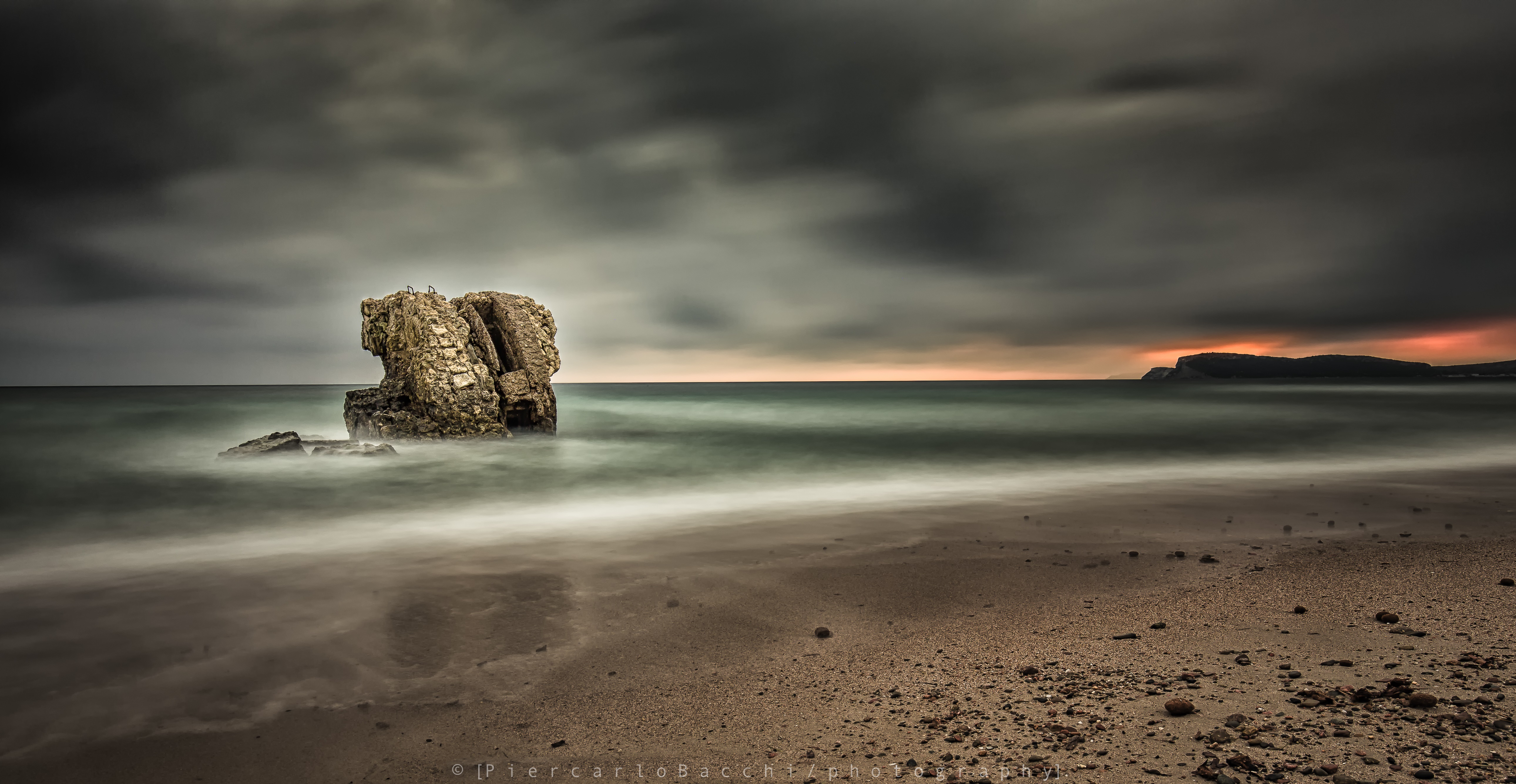 Ancient Spanish Tower on a Beach at Sunset HD Wallpaper