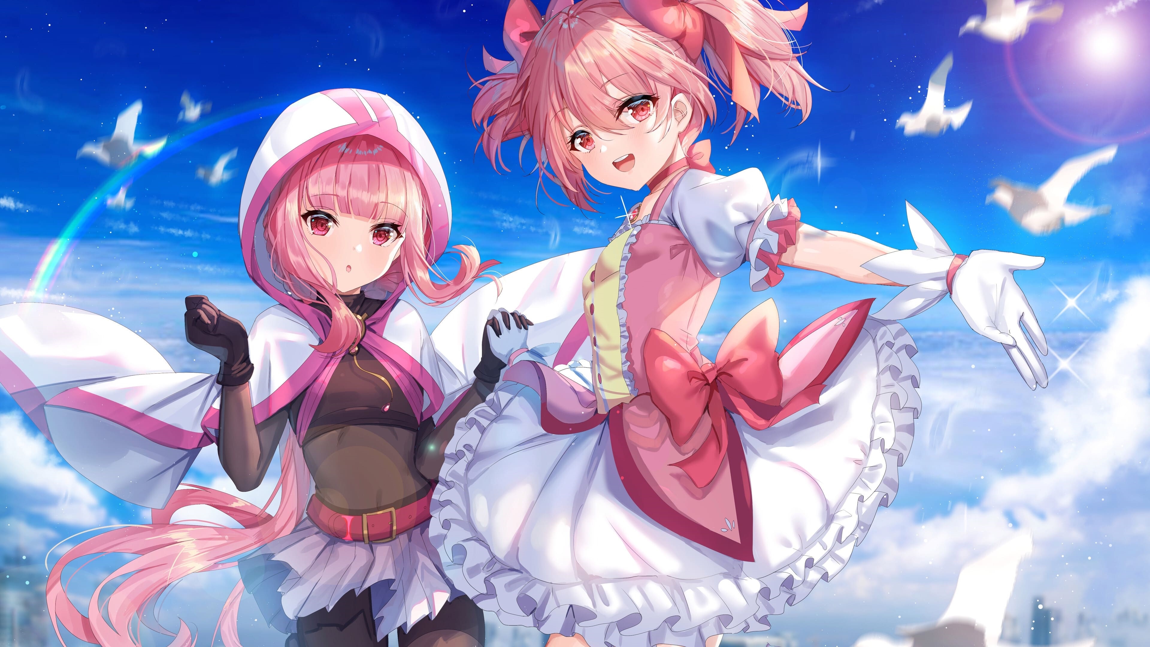 Two magical girls from Magia Record: Mahou Shoujo Madoka Magica Gaiden 4K HD Wallpaper