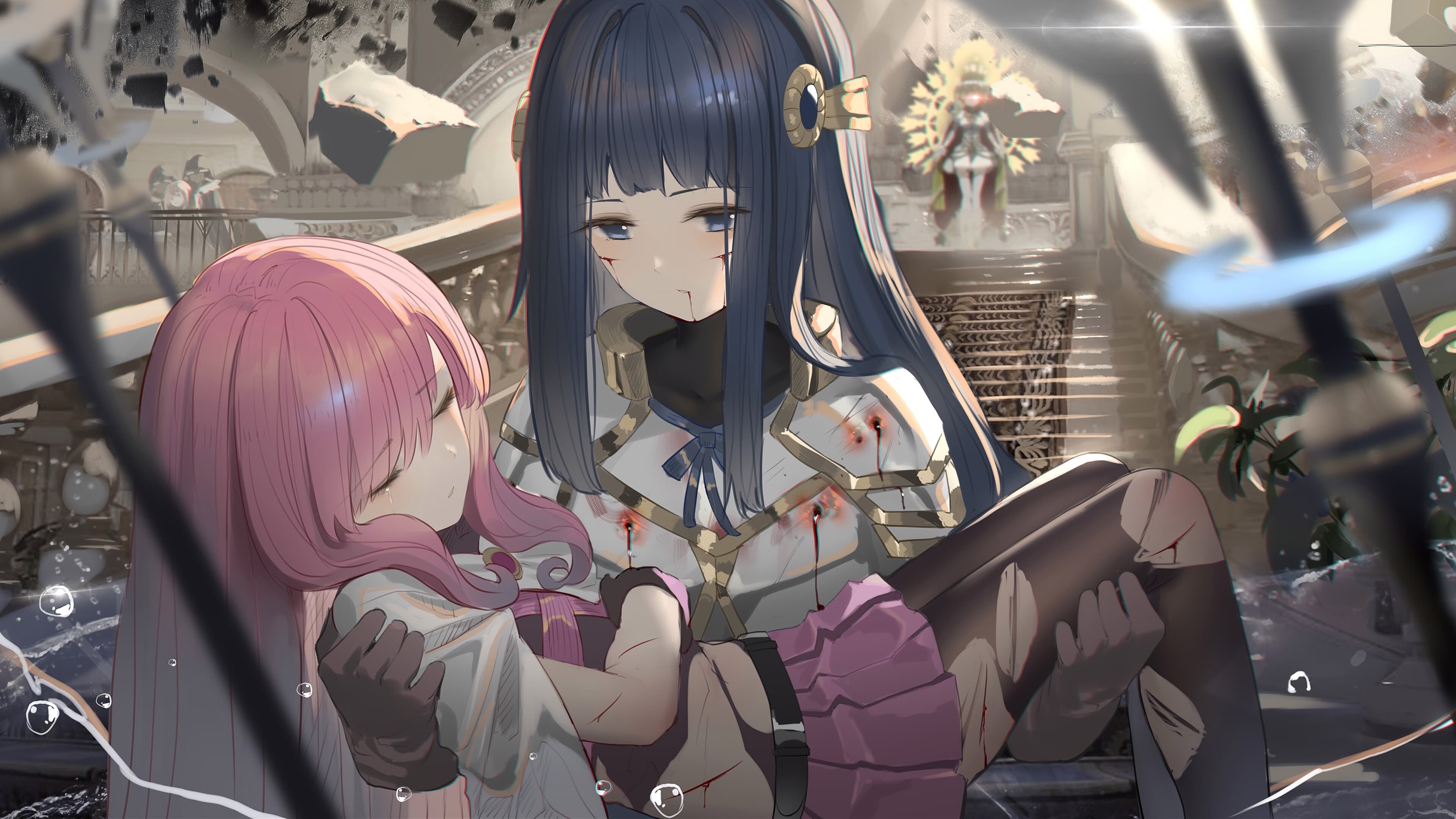 Iroha Tamaki and Yachiyo Nanami from Magia Record 4K HD Wallpaper