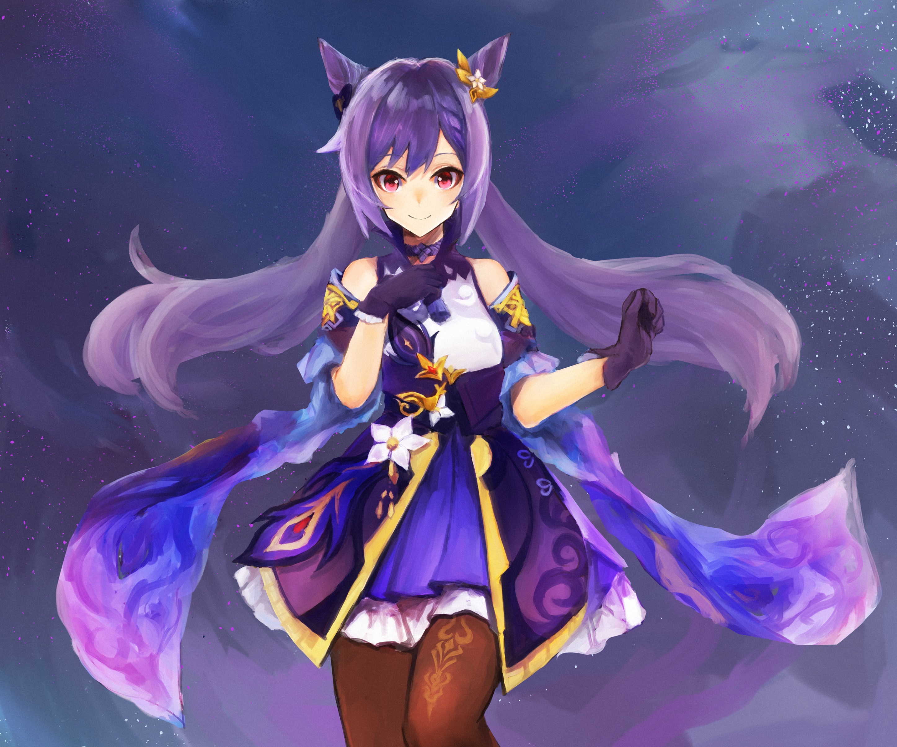 Keqing from Genshin Impact HD Wallpaper