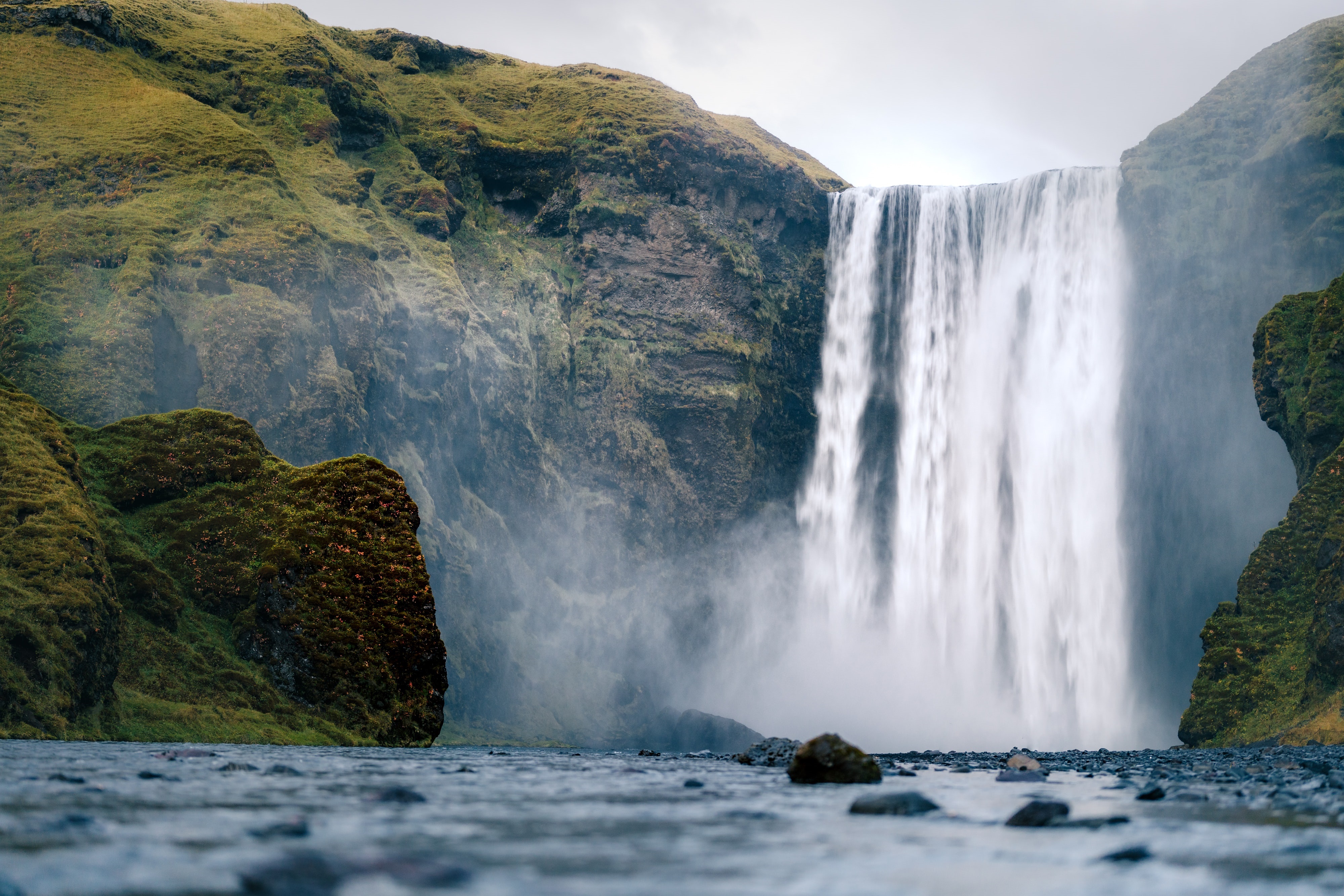 Skógafoss Waterfall in Iceland 4K HD Wallpaper
