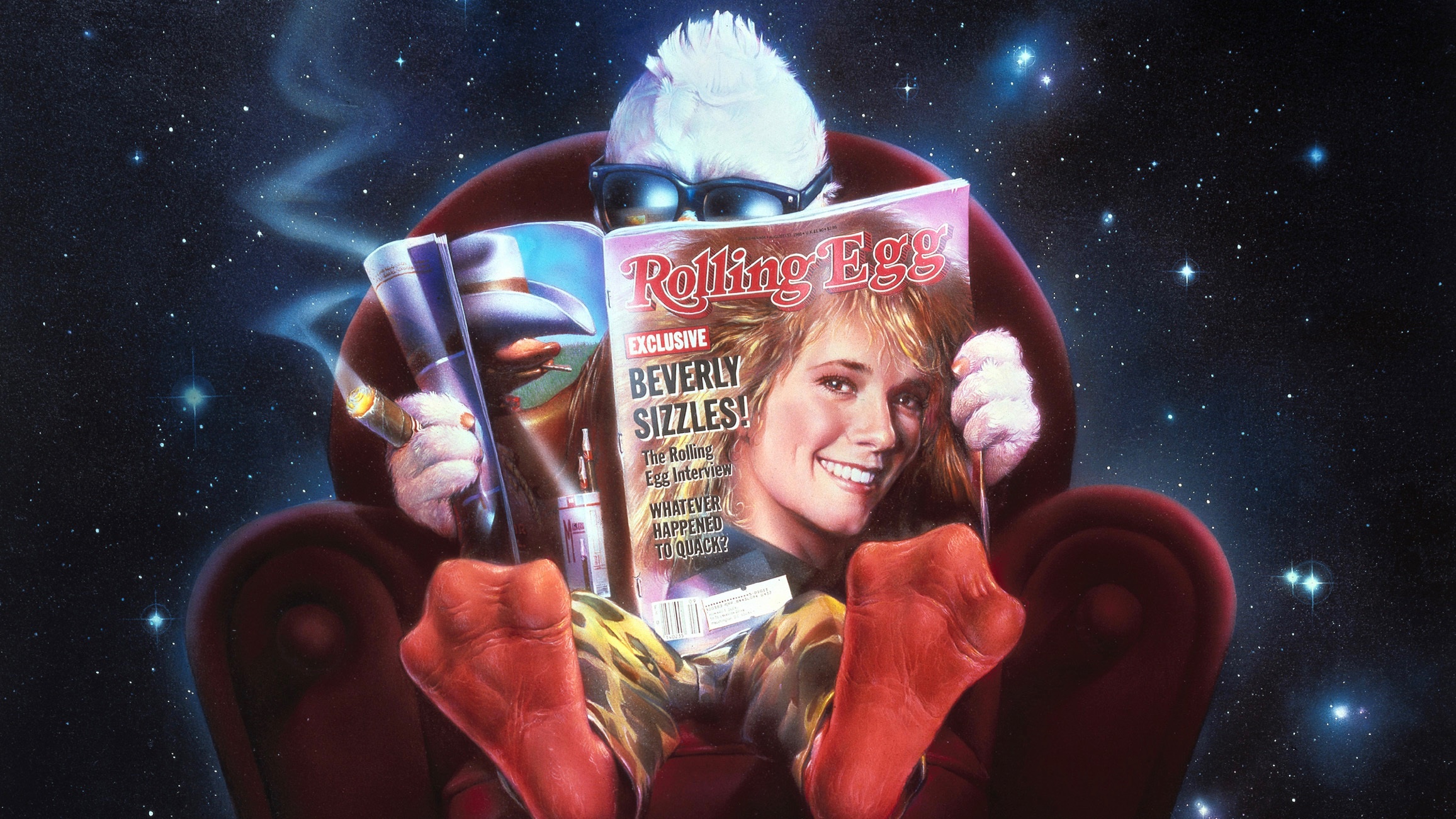 Howard the Duck reading Rolling Egg magazine HD Wallpaper