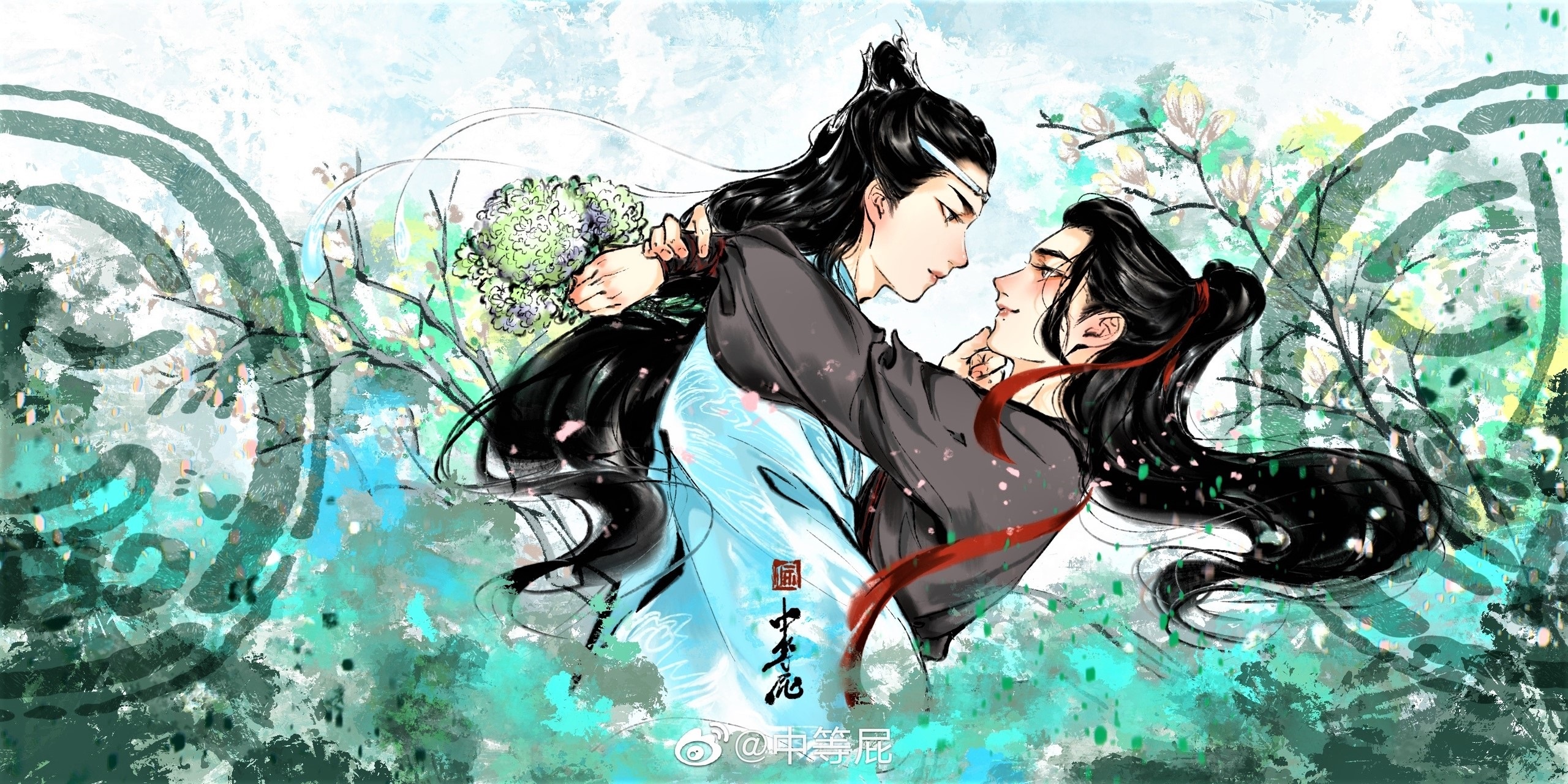Lan Wangji and Wei Wuxian from The Untamed HD Wallpaper