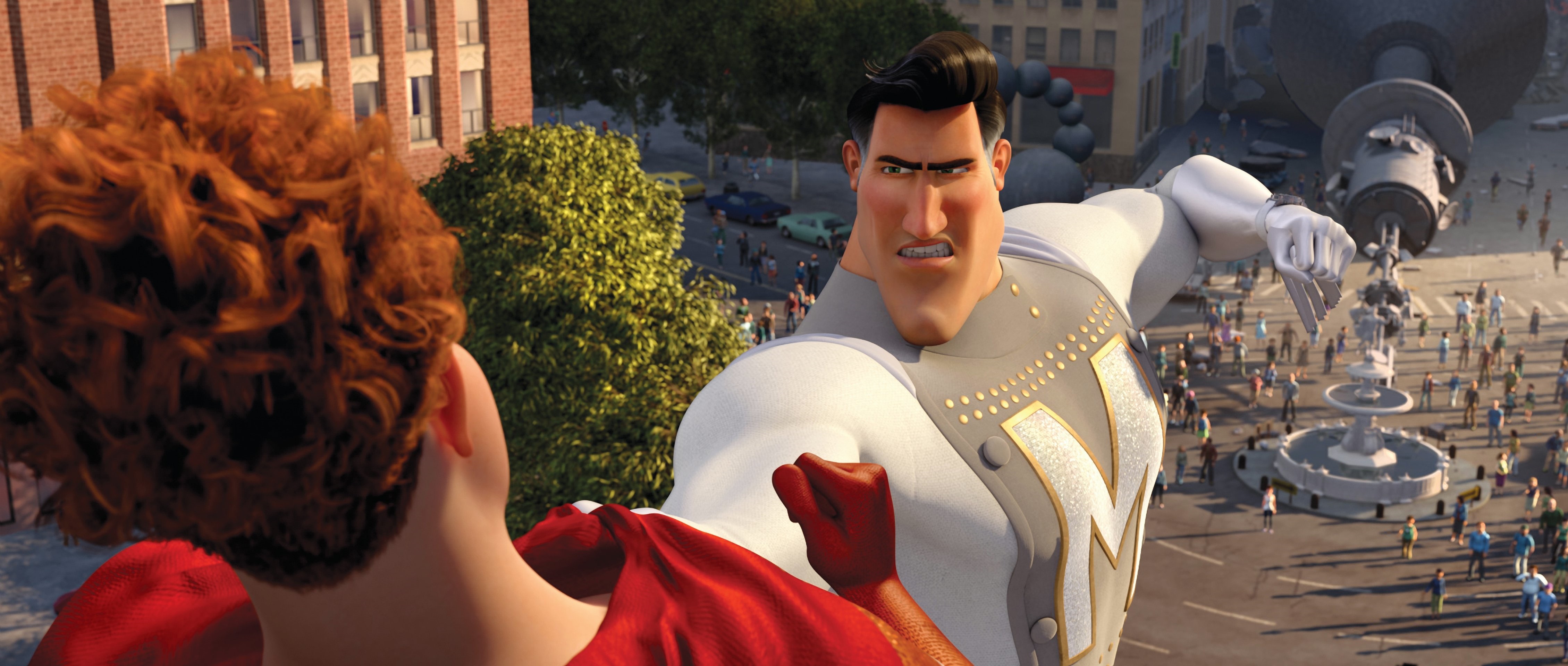 Metroman from Megamind confronting Hal Stewart HD Wallpaper