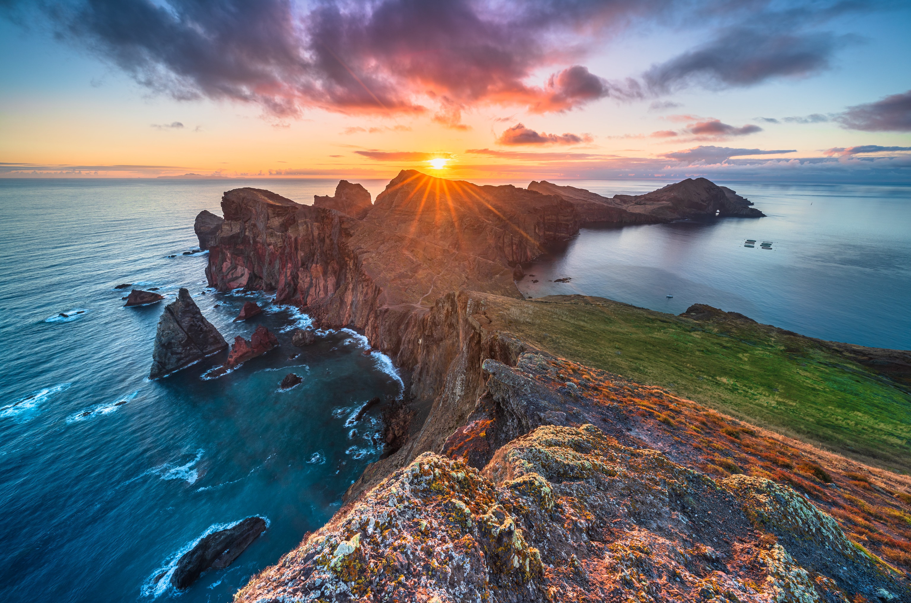 Sunset over Ponta de São Lourenço, Madeira HD Wallpaper