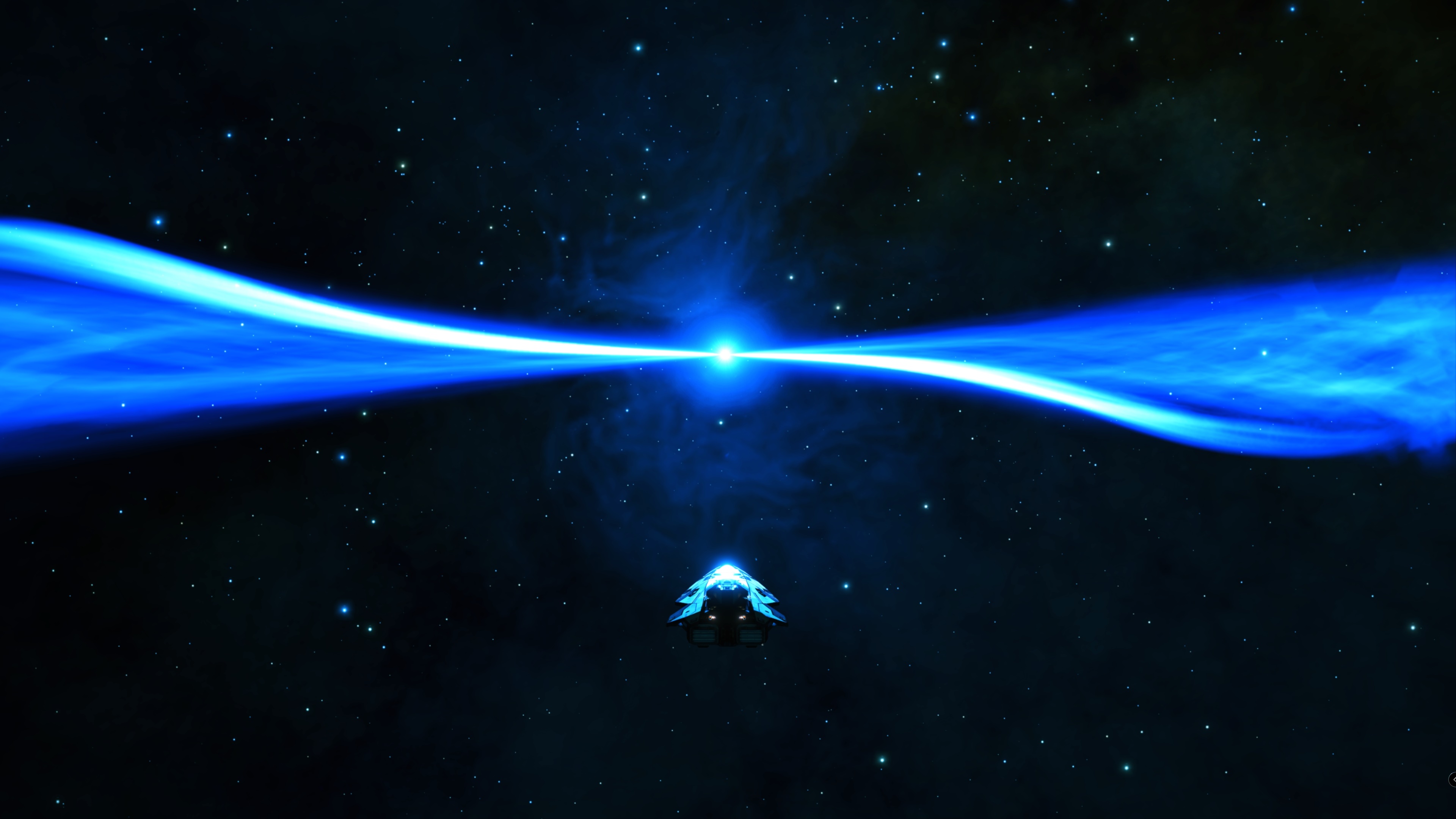 Anaconda spaceship near a Neutron Star HD Wallpaper