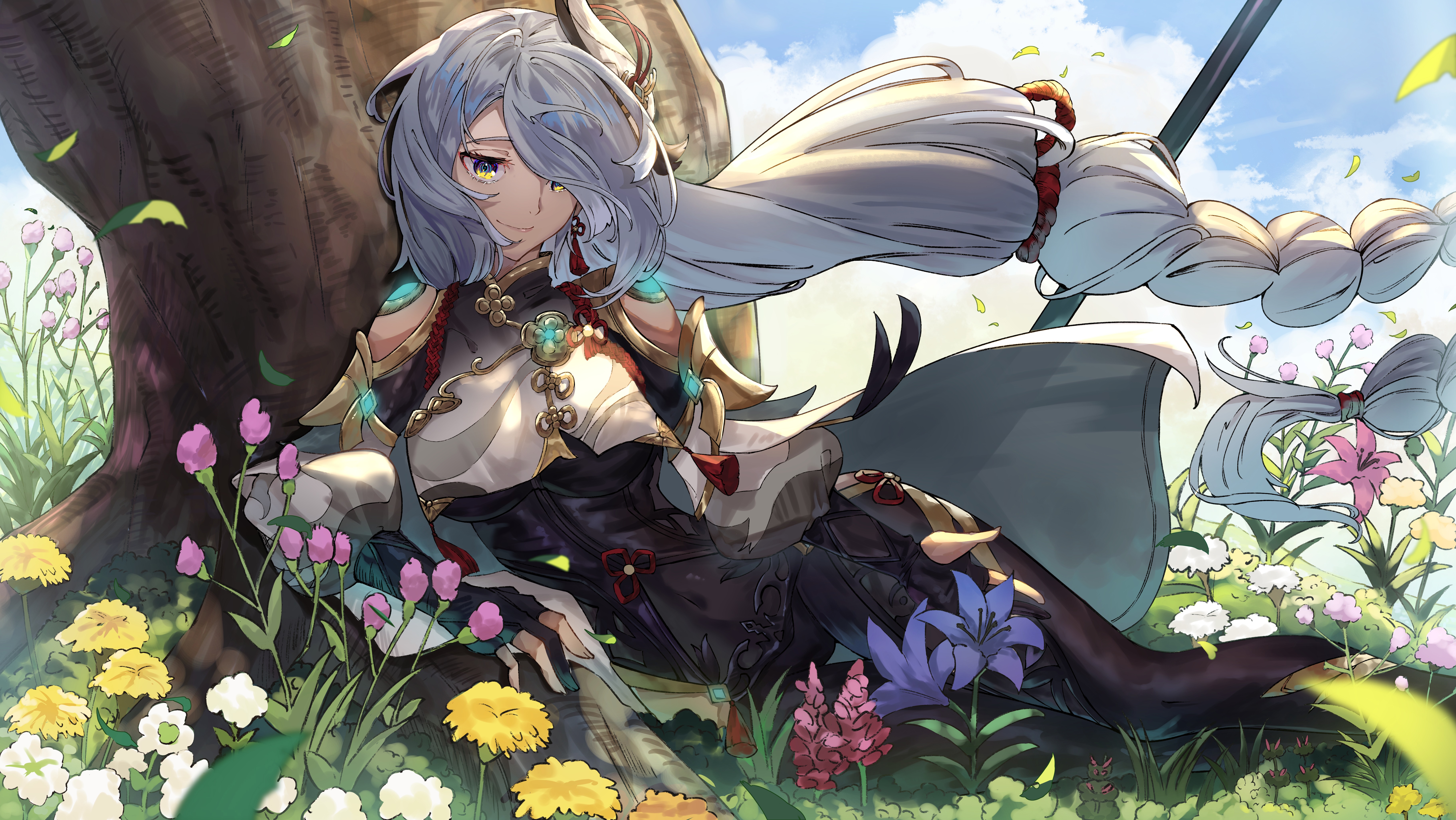 Shenhe from Genshin Impact 4K HD Wallpaper