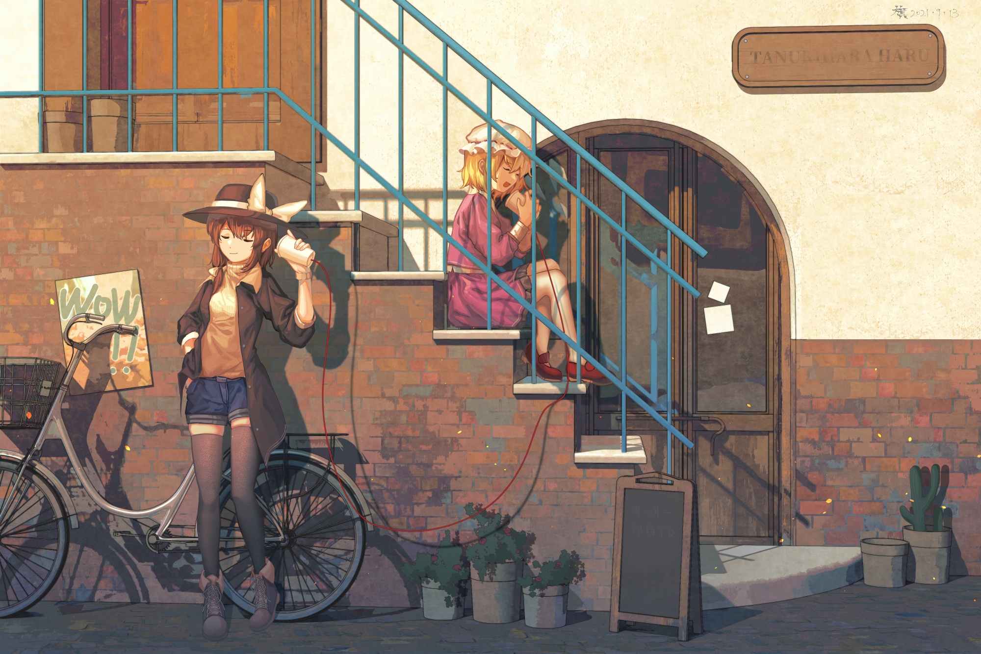 Renko Usami and Maribel Hearn from Touhou HD Wallpaper