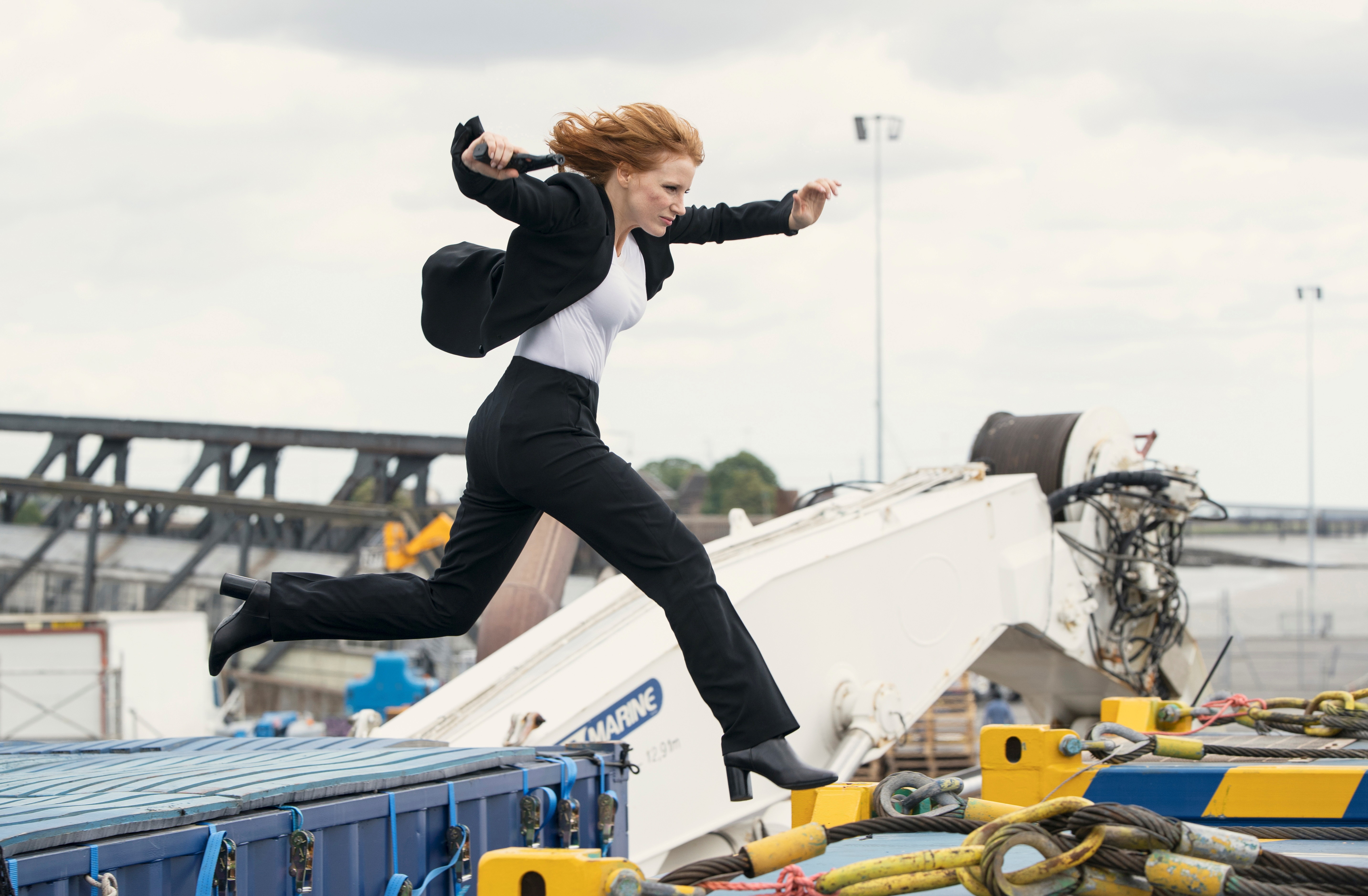 Jessica Chastain from The 355 4K HD Wallpaper