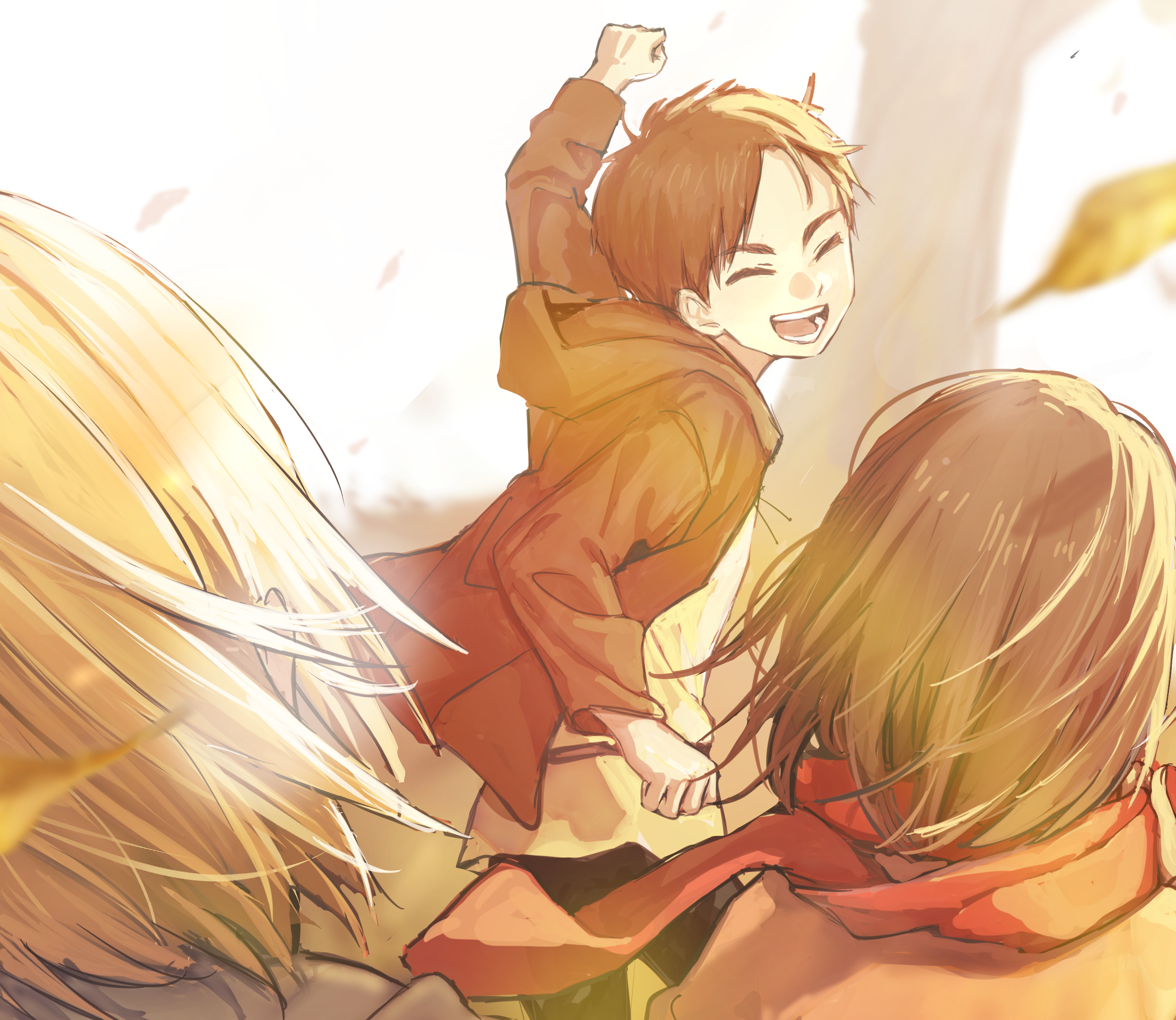 Eren Yeager, Mikasa Ackerman, and Armin Arlert from Attack on Titan HD Wallpaper