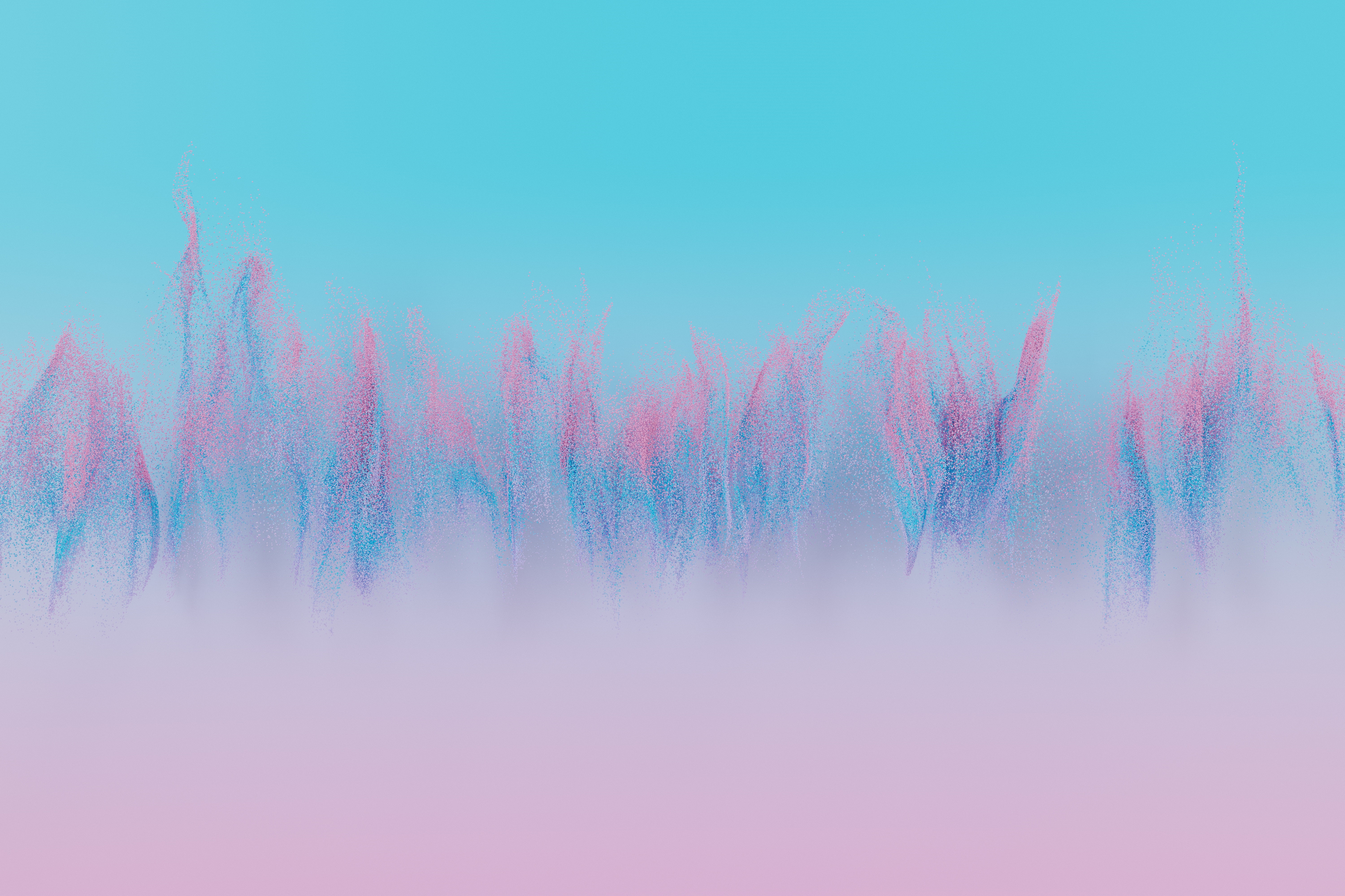Abstract Particles in Blue and Pink 4K HD Wallpaper
