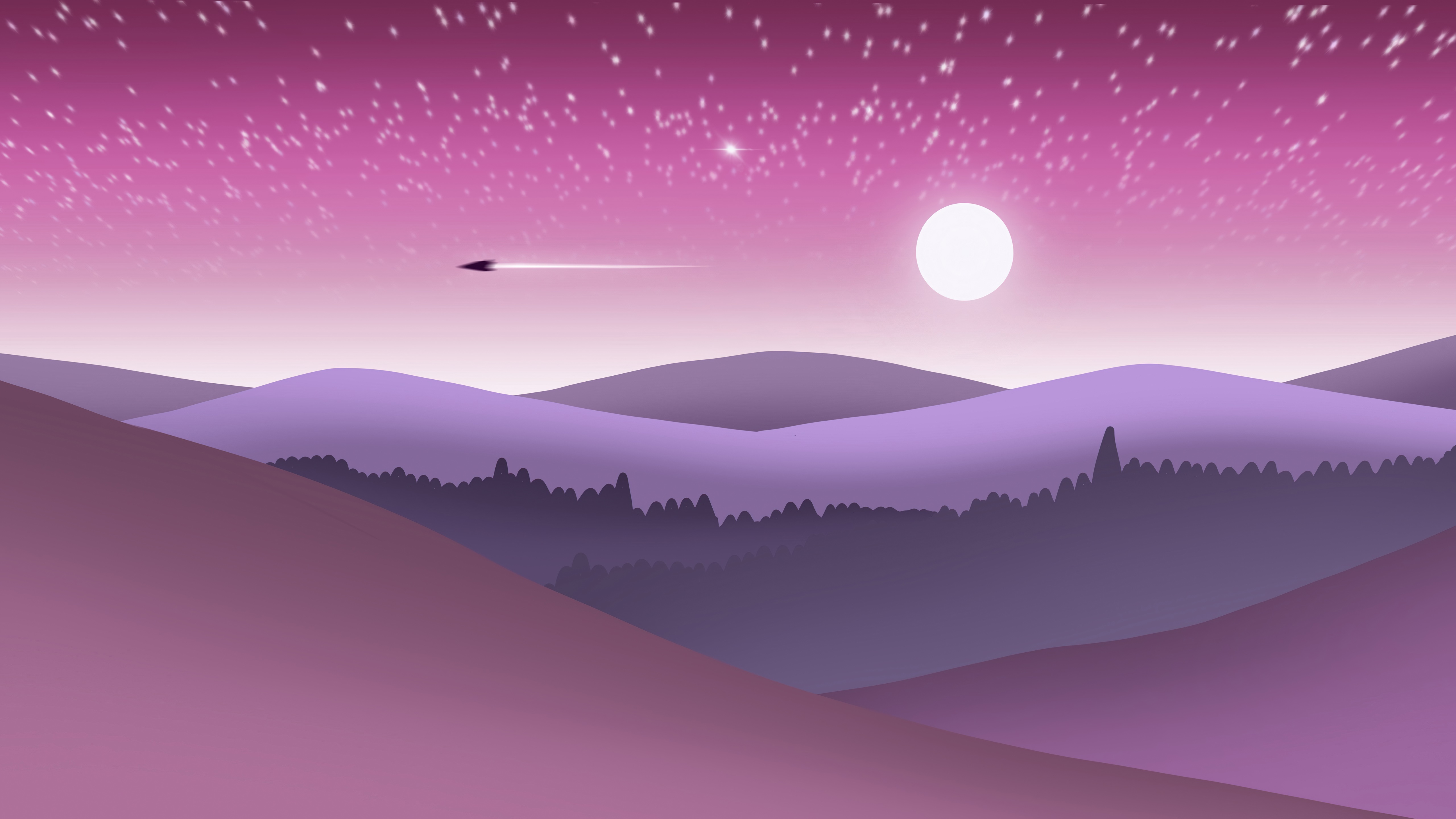 Minimalist Artistic Landscape 4K HD Wallpaper