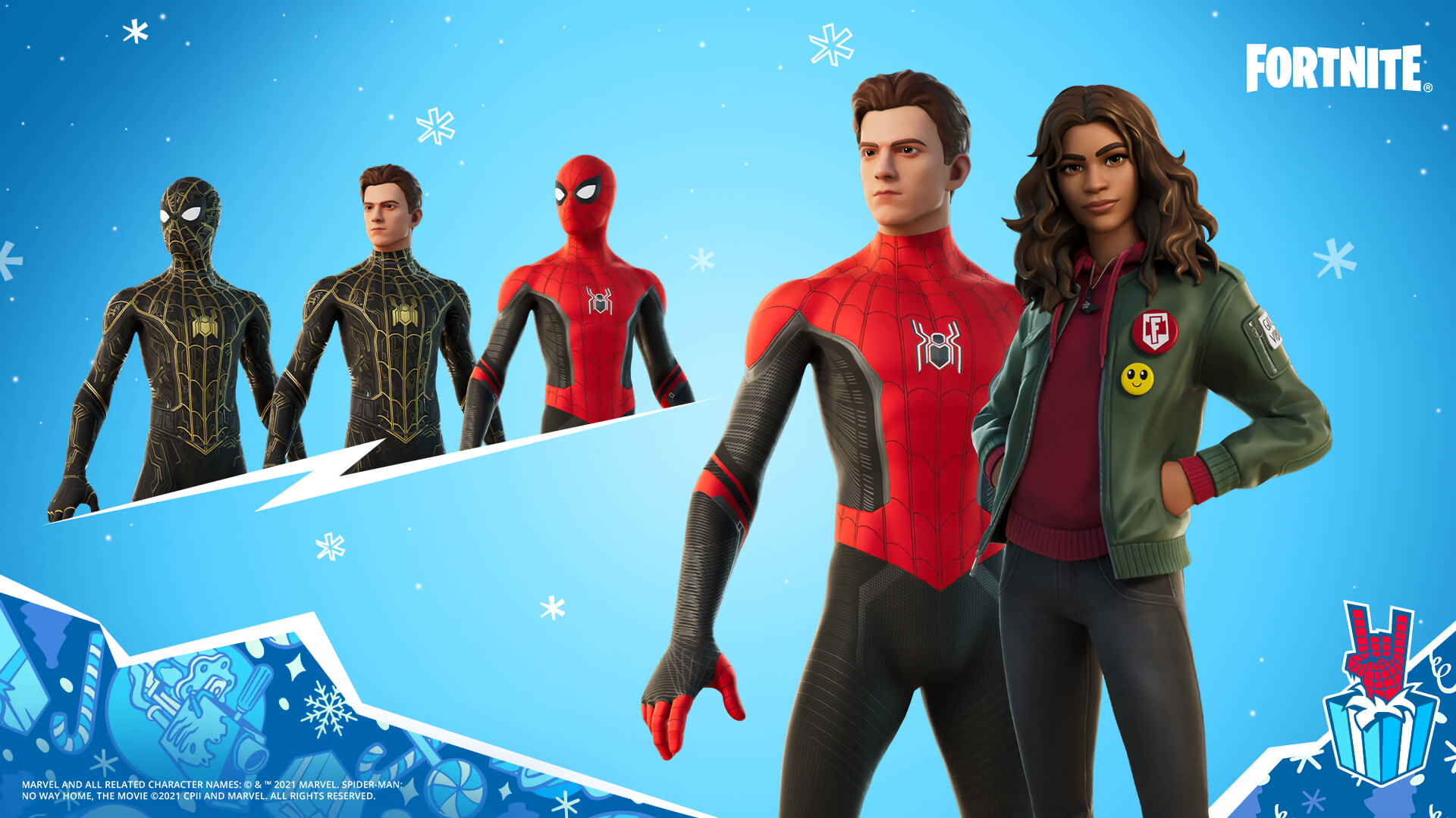 Fortnite No Way Home Spider-Man and MJ Skins HD Wallpaper