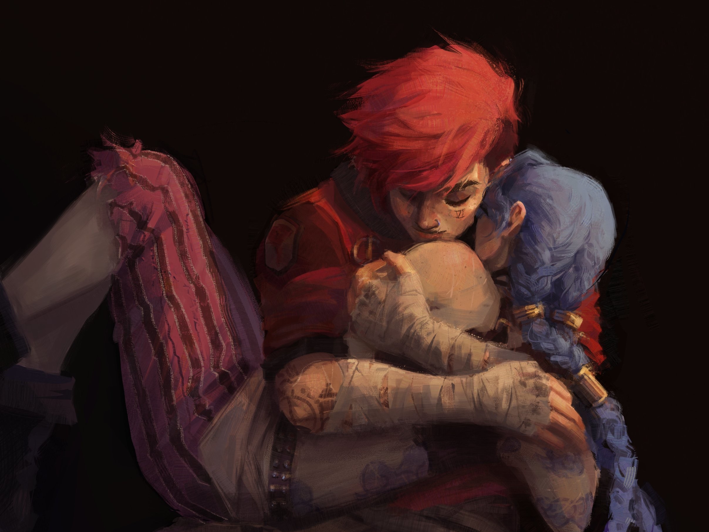 Vi and Jinx from Arcane embracing HD Wallpaper