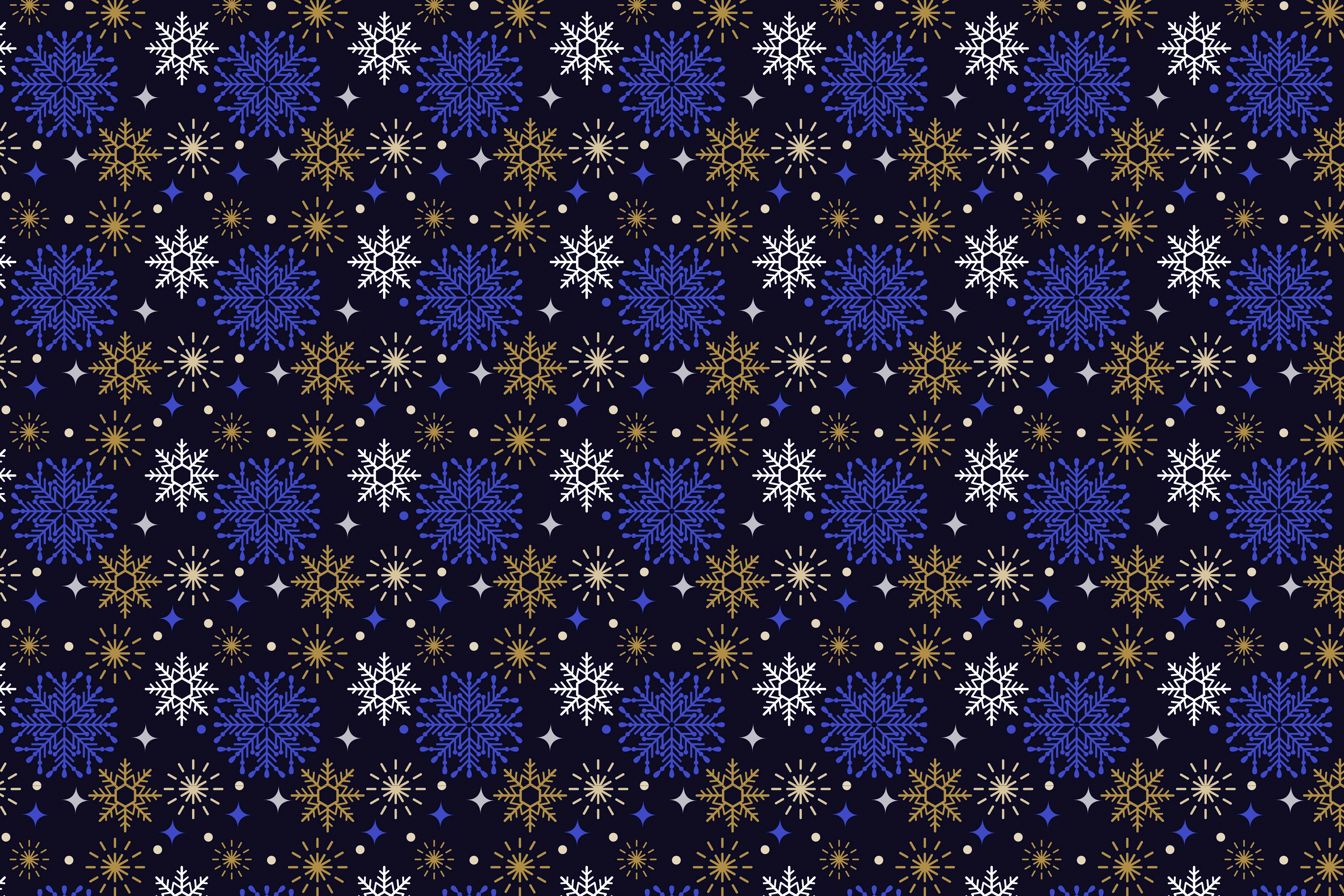 Artistic Snowflake Pattern 4K HD Wallpaper