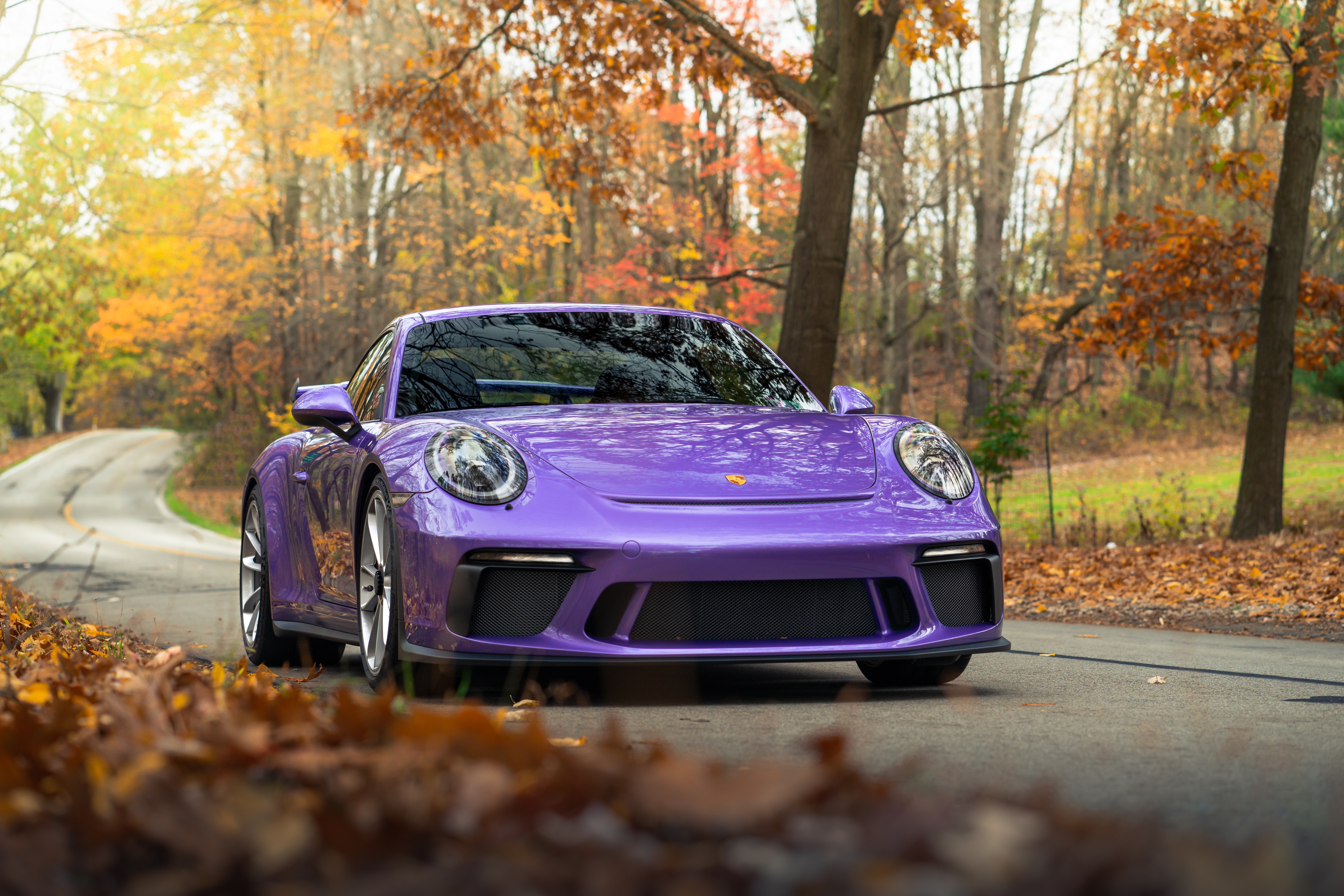 Purple Porsche 911 Turbo 4K HD Wallpaper