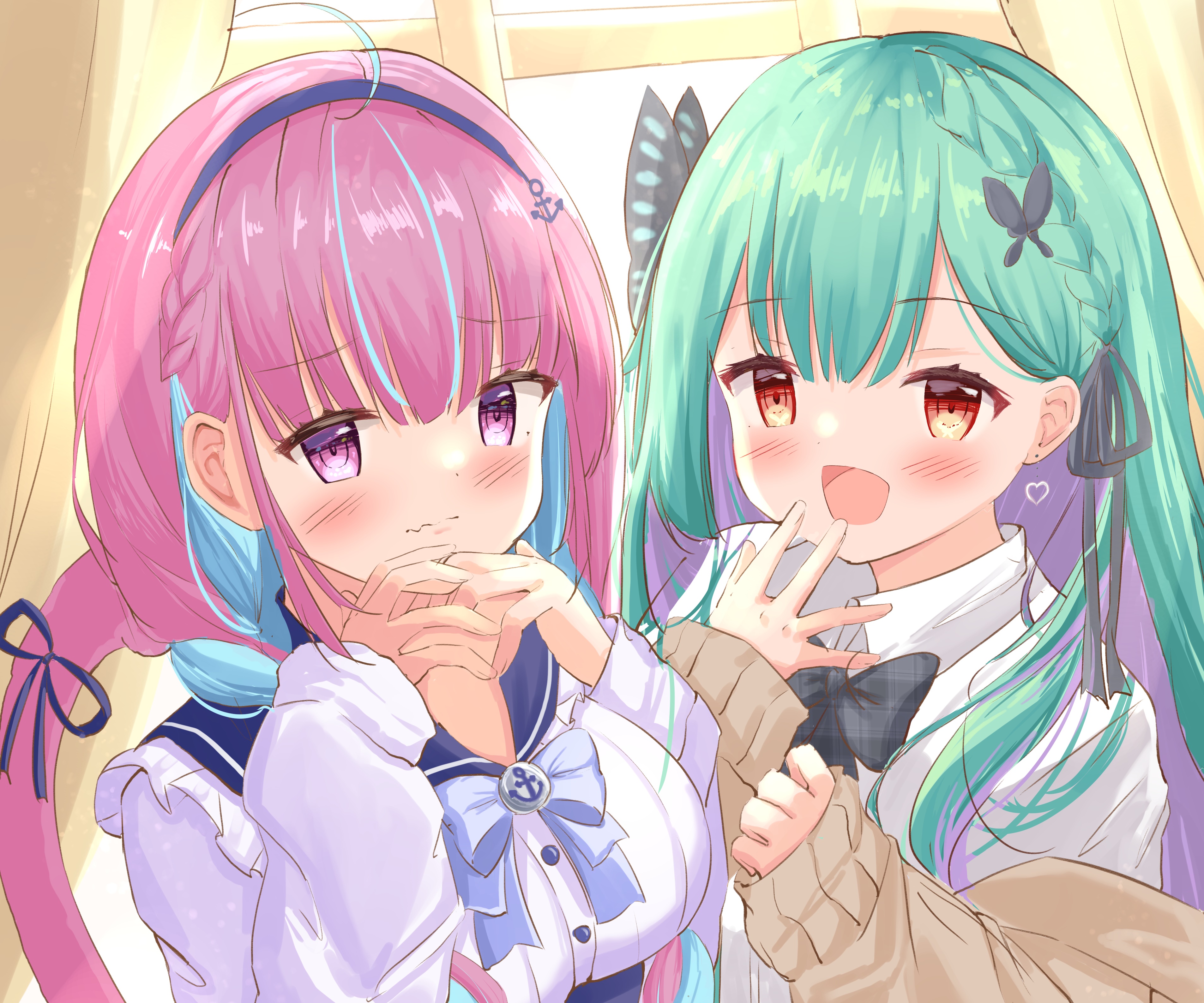 Minato Aqua and Uruha Rushia from Hololive HD Wallpaper